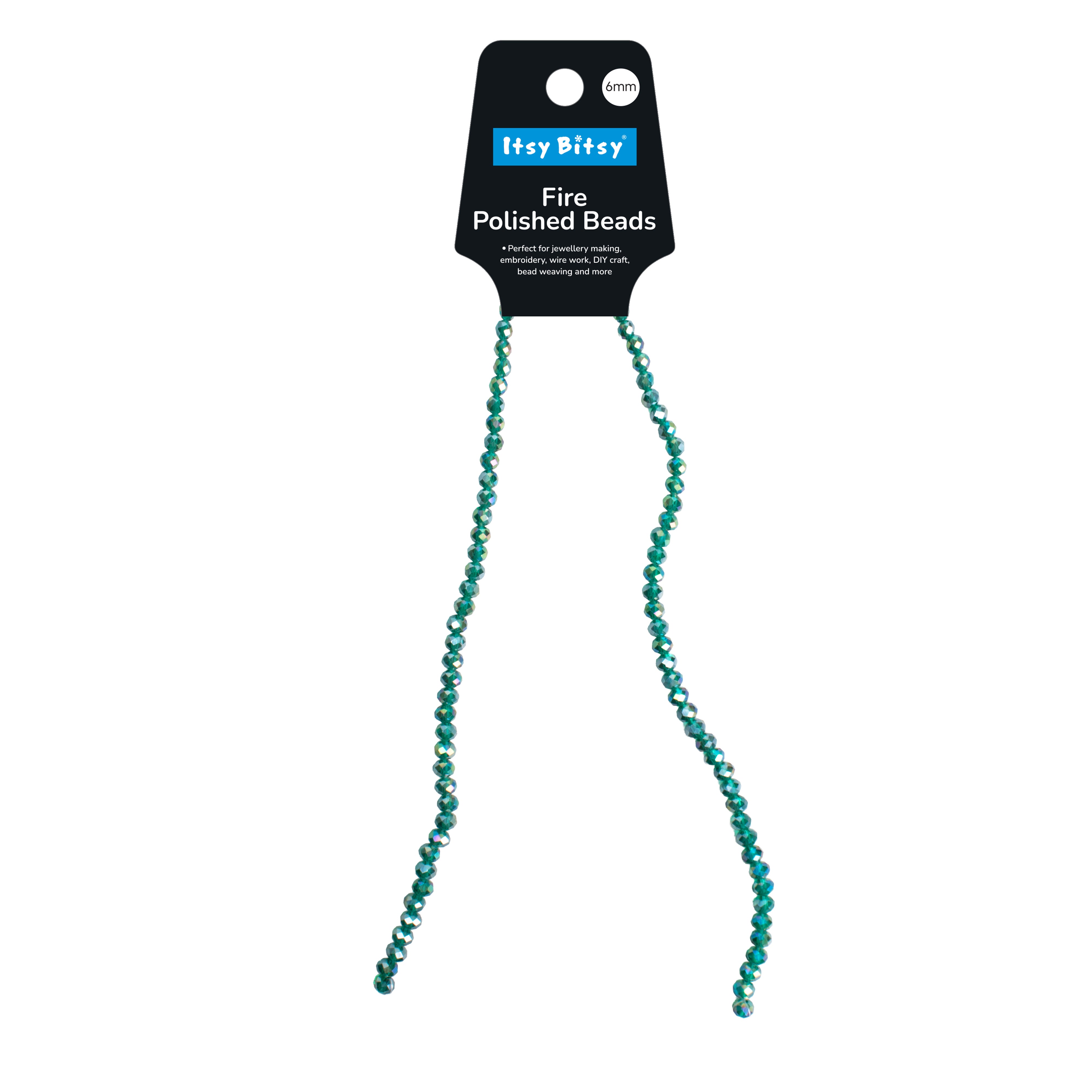 Fire Polished Beads Rainbow Crystal 6mm Teal 1 string