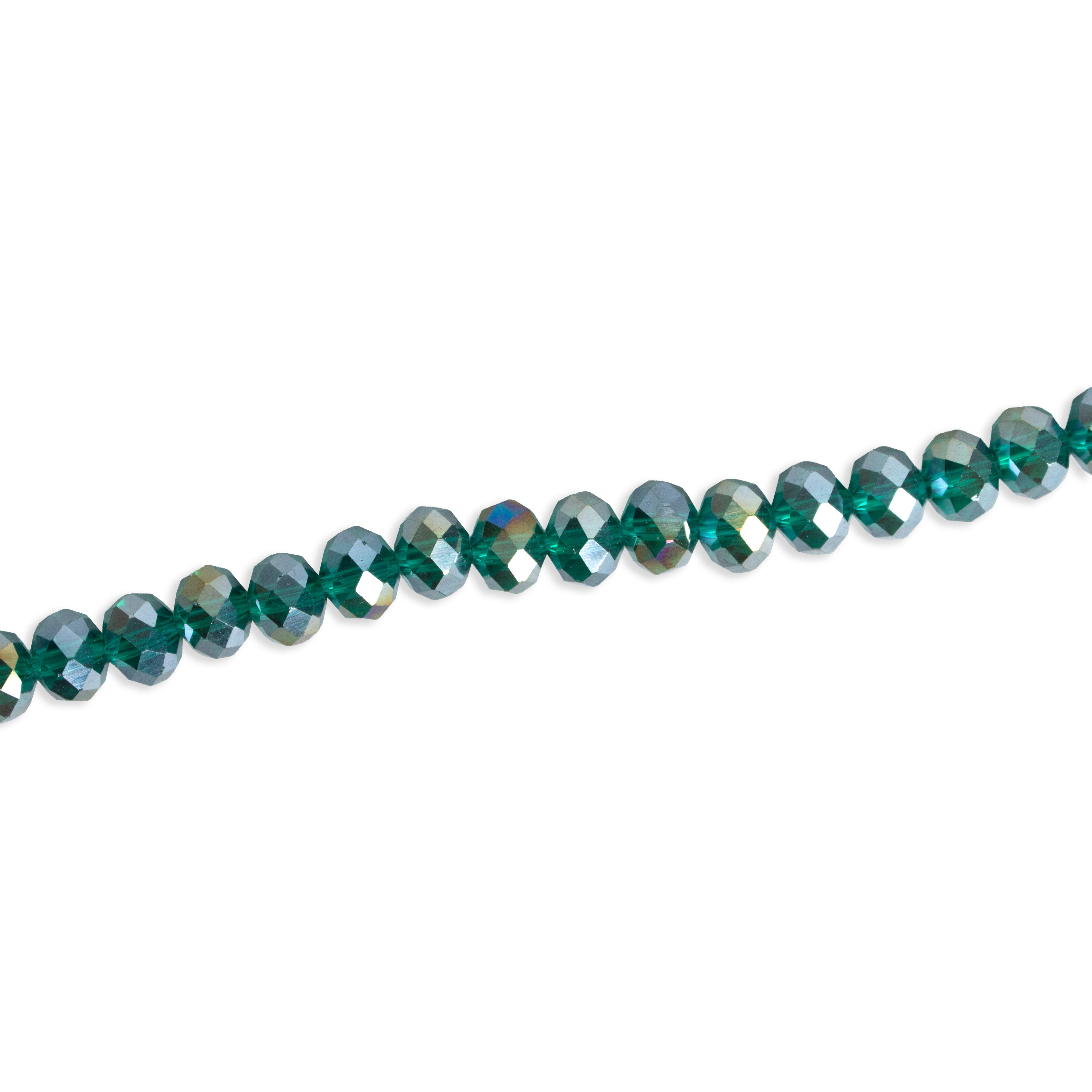 Fire Polished Beads Rainbow Crystal 8mm Teal 1 string