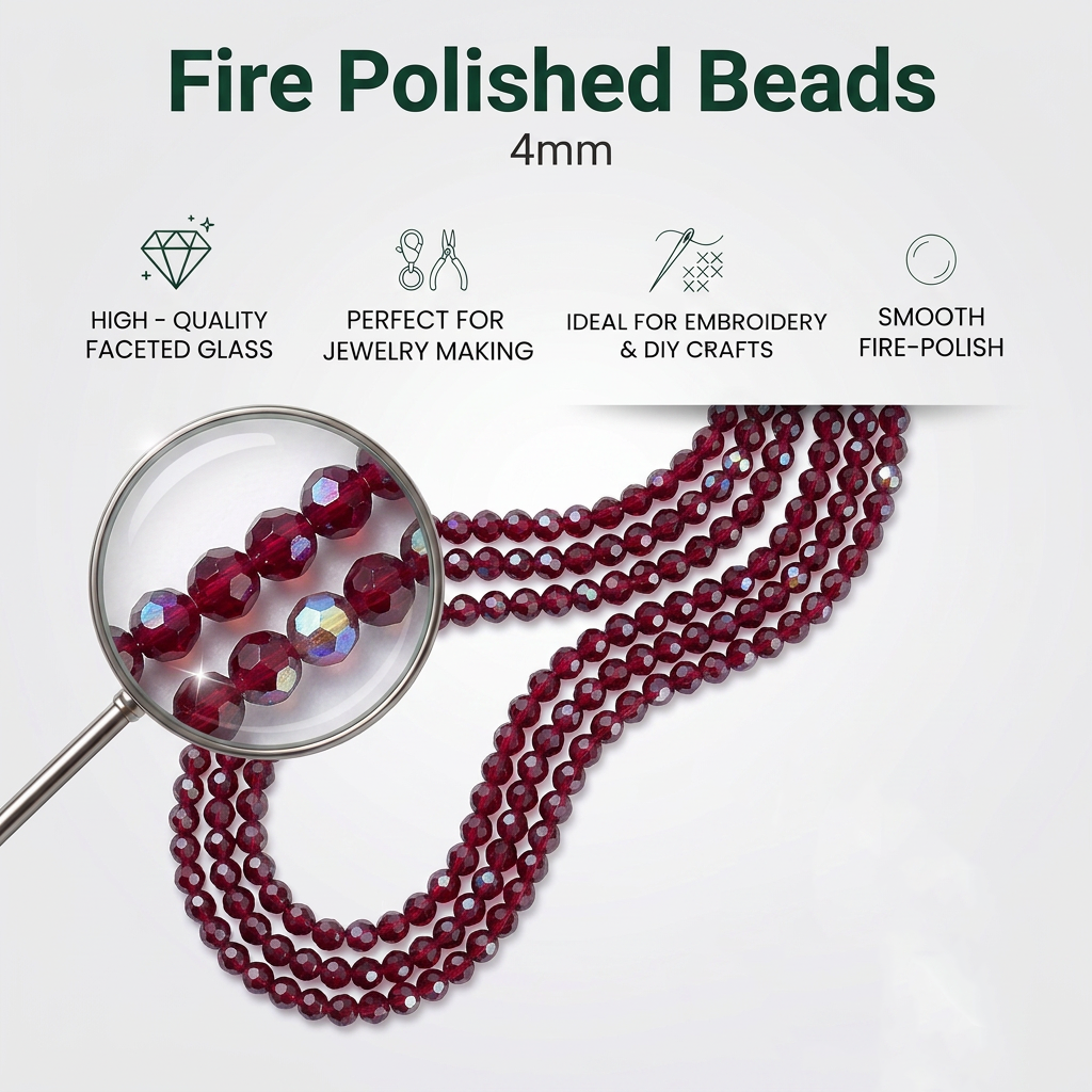 Fire Polished Beads Rainbow Crystal 4mm Rainbow Amethyst 1 string