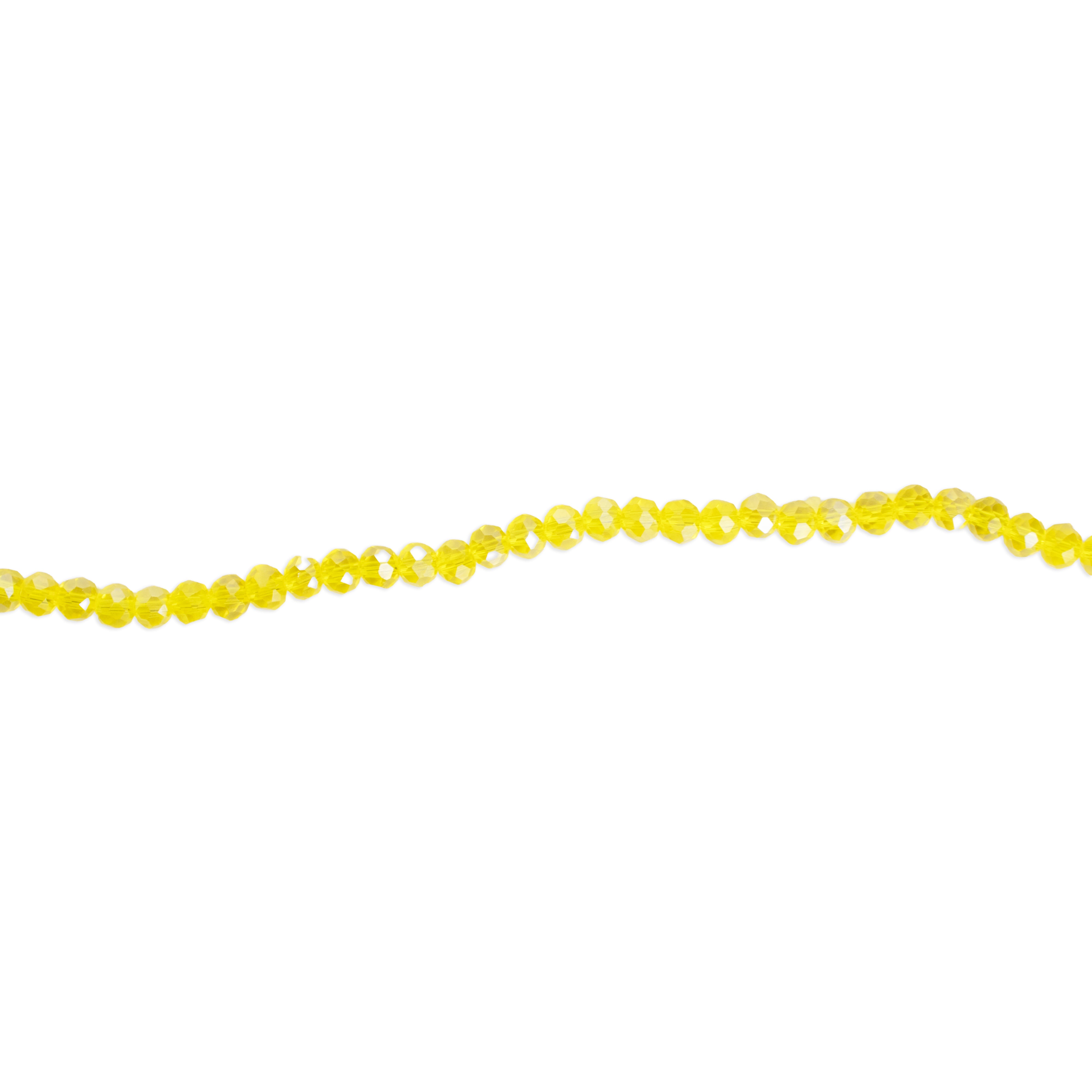 Fire Polished Beads Rainbow Crystal 4mm Citrine 1 string