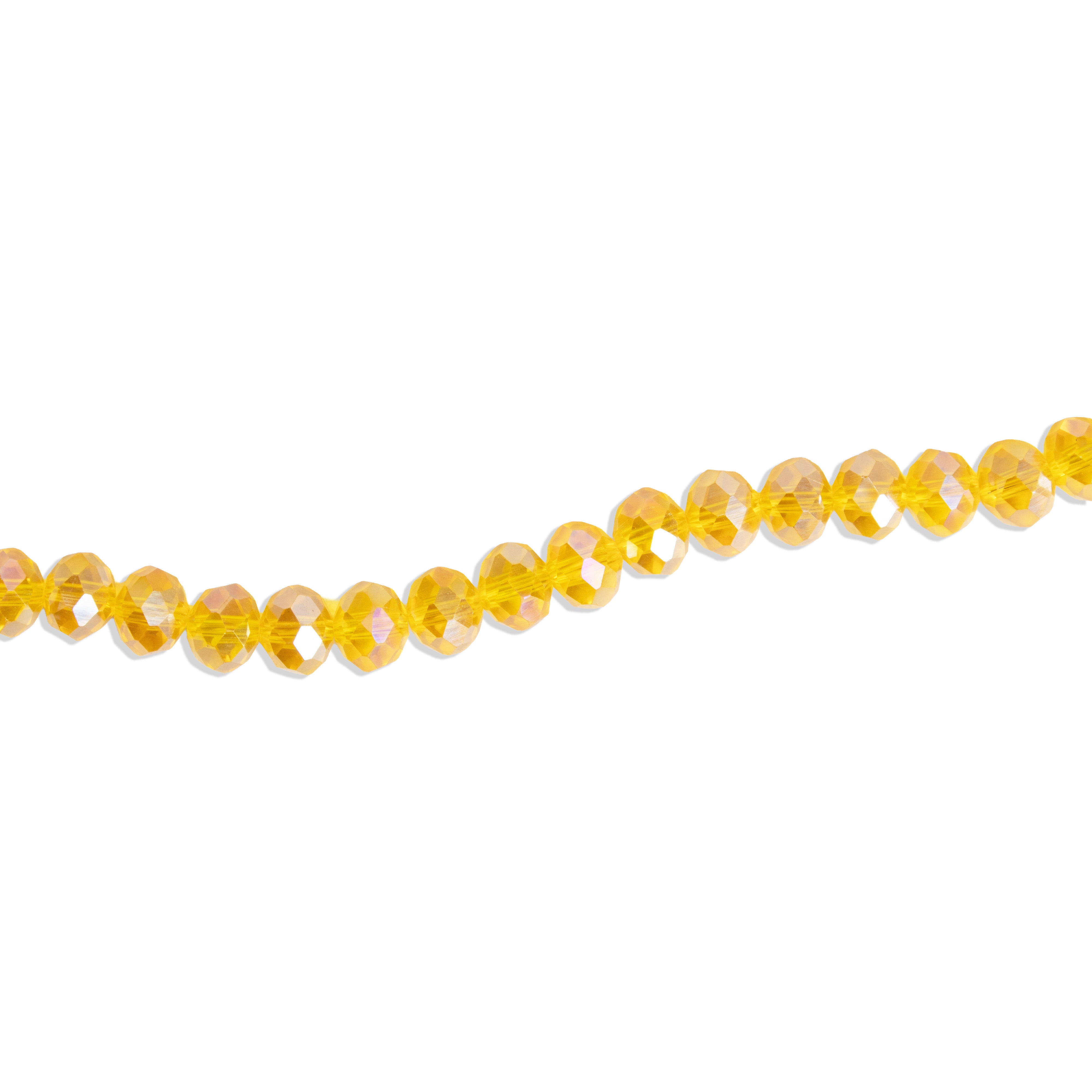 Fire Polished Beads Rainbow Crystal 8mm Citrine 1 string
