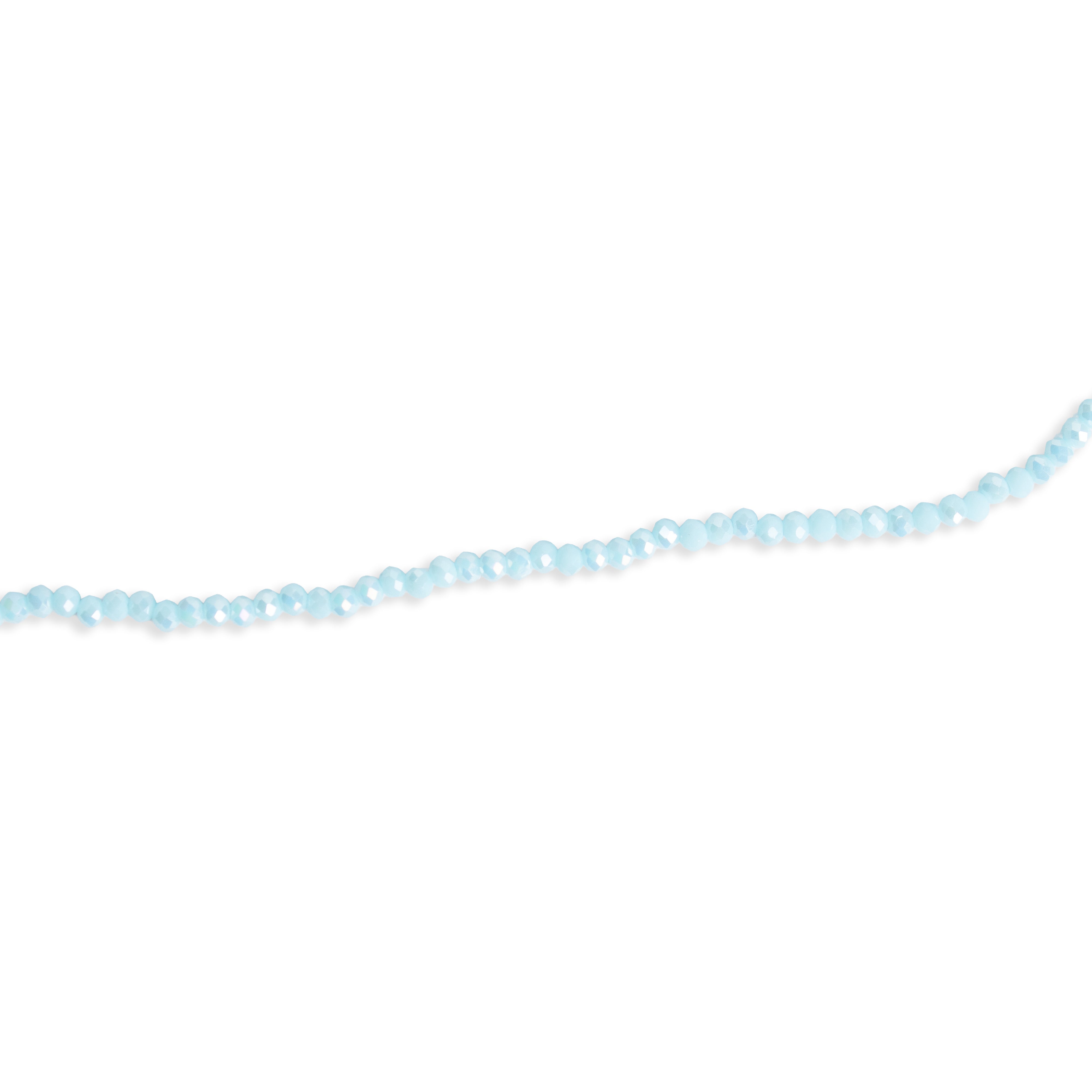 Fire Polished Beads Opaque Crystal 2mm Turquoise 1 string