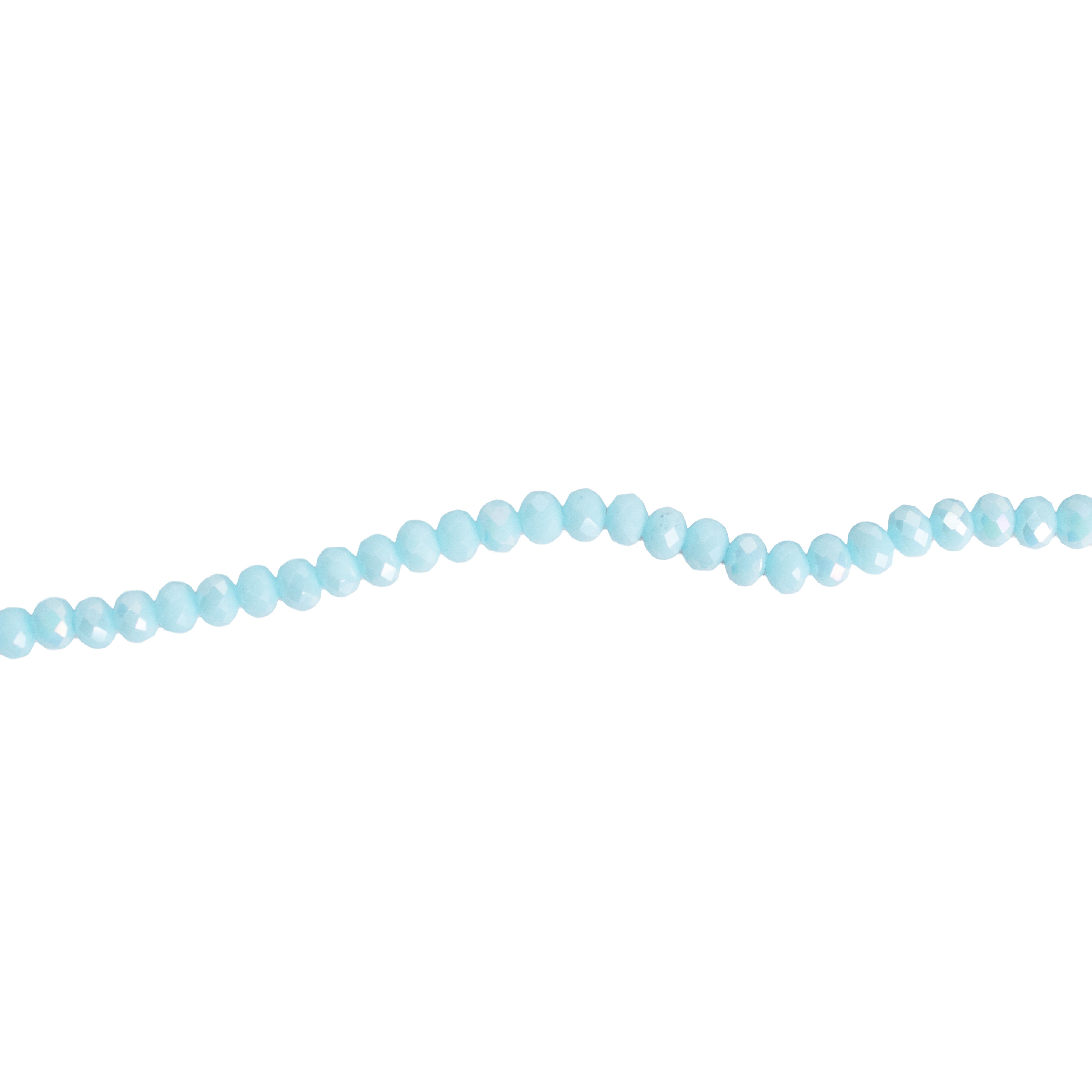 Fire Polished Beads Opaque Crystal 4mm Turquoise 1 string