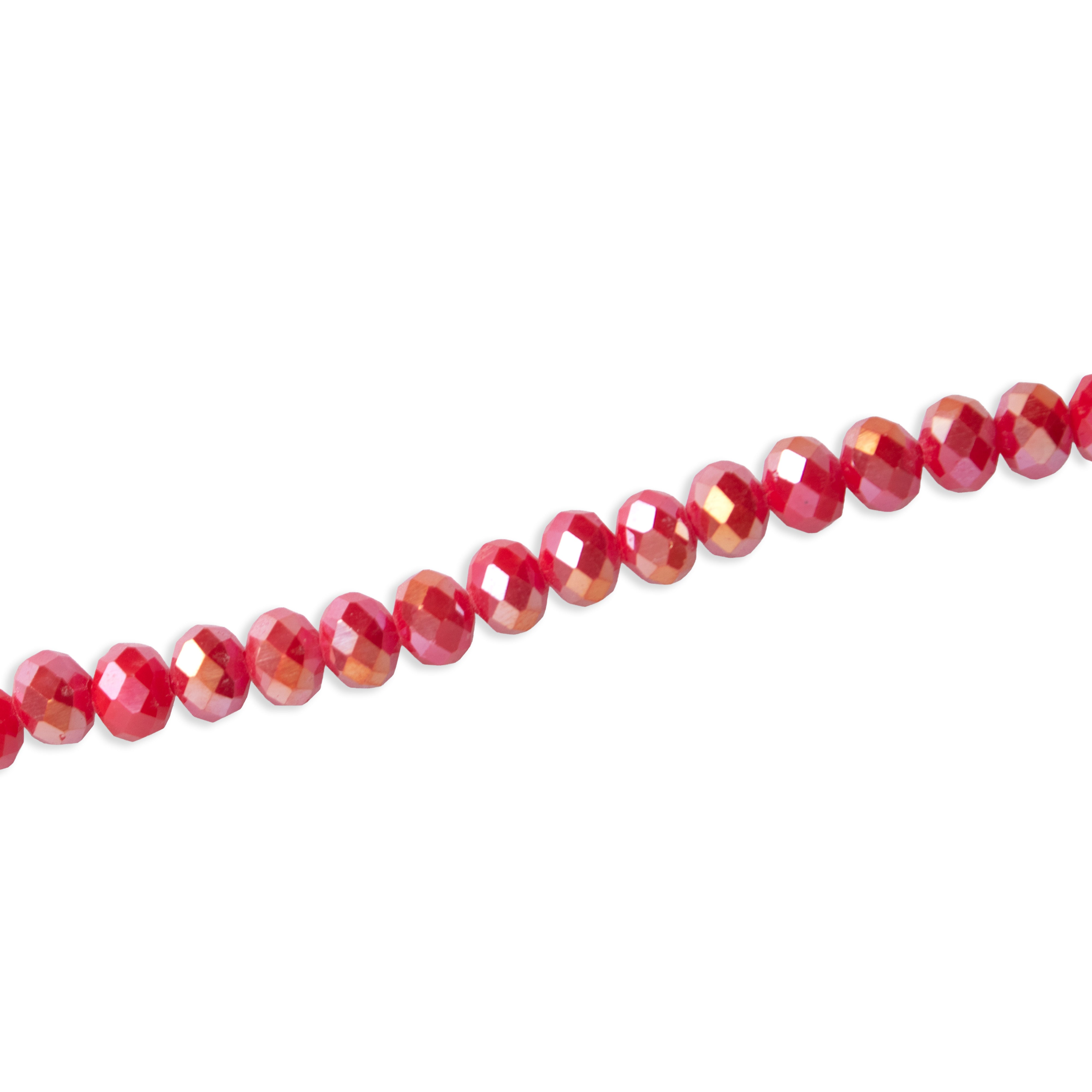 Fire Polished Beads Opaque Crystal 8mm Ruby Red 1string
