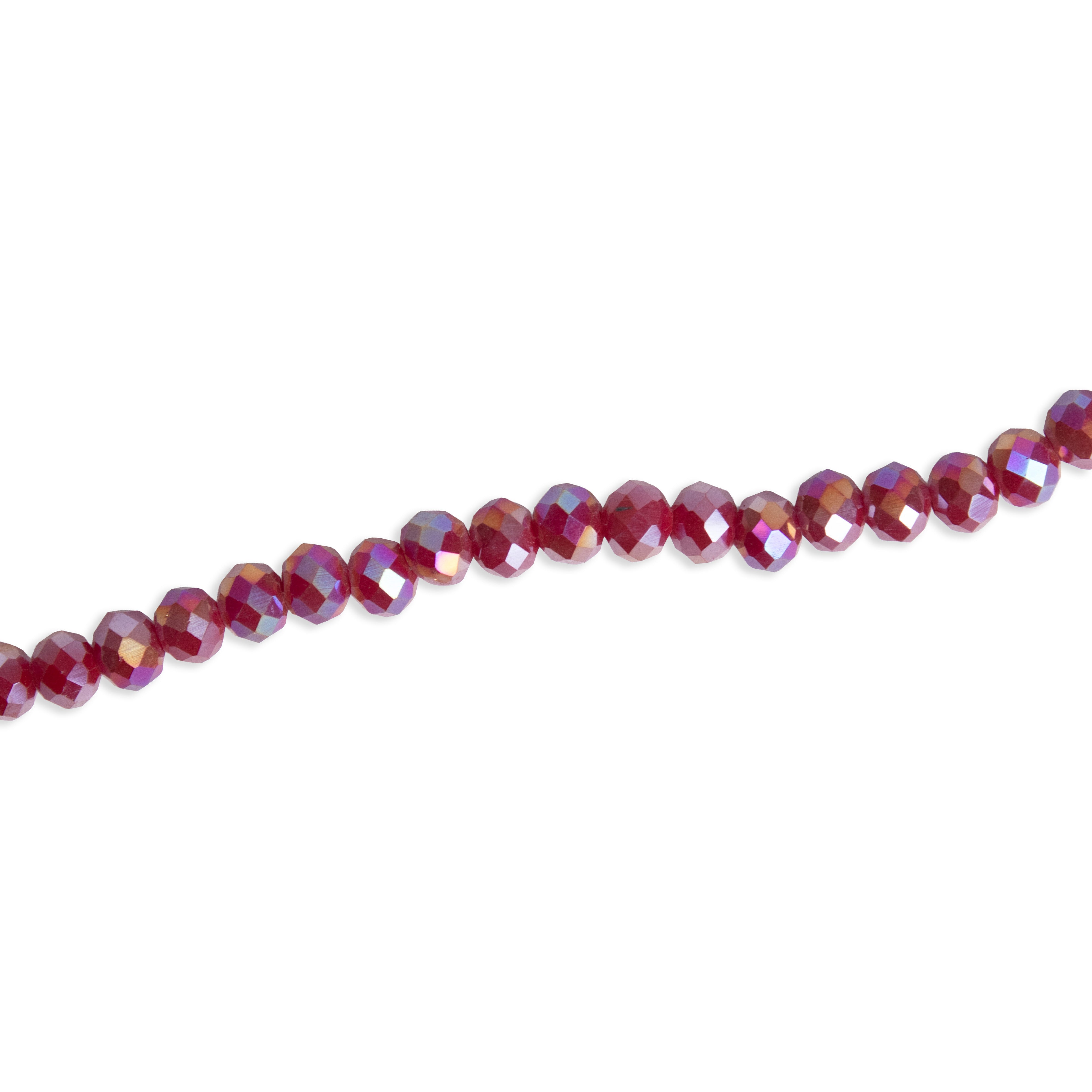Fire Polished Beads Opaque Crystal 6mm Dark Red 1 string