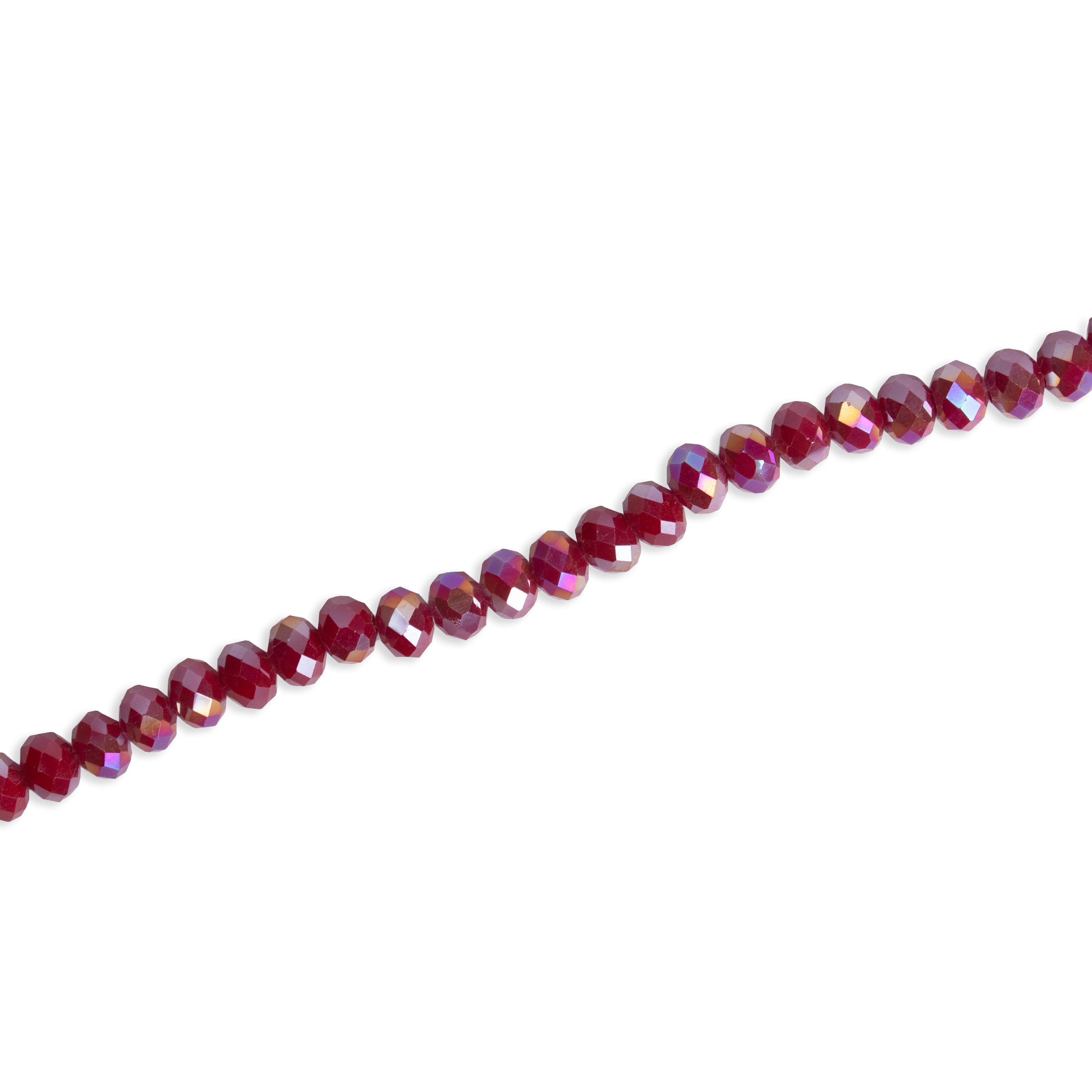 Fire Polished Beads Opaque Crystal 8mm Dark Red 1 string