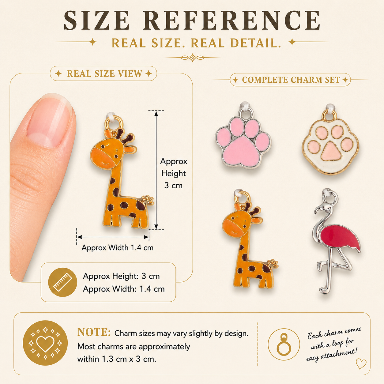 Metal Charms Paw-fect 4pc