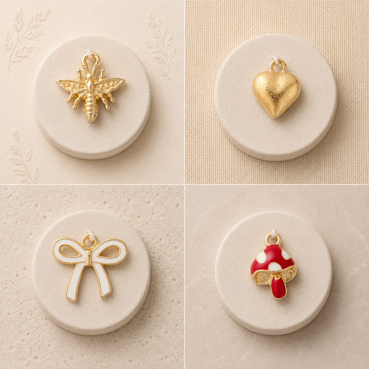 Metal Charms Whimsy Wonders 4pc