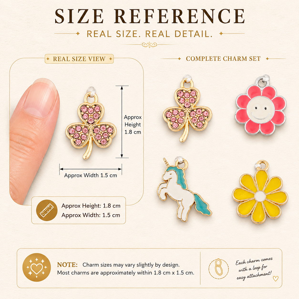 Metal Charms Pretty Blossoms 4pc