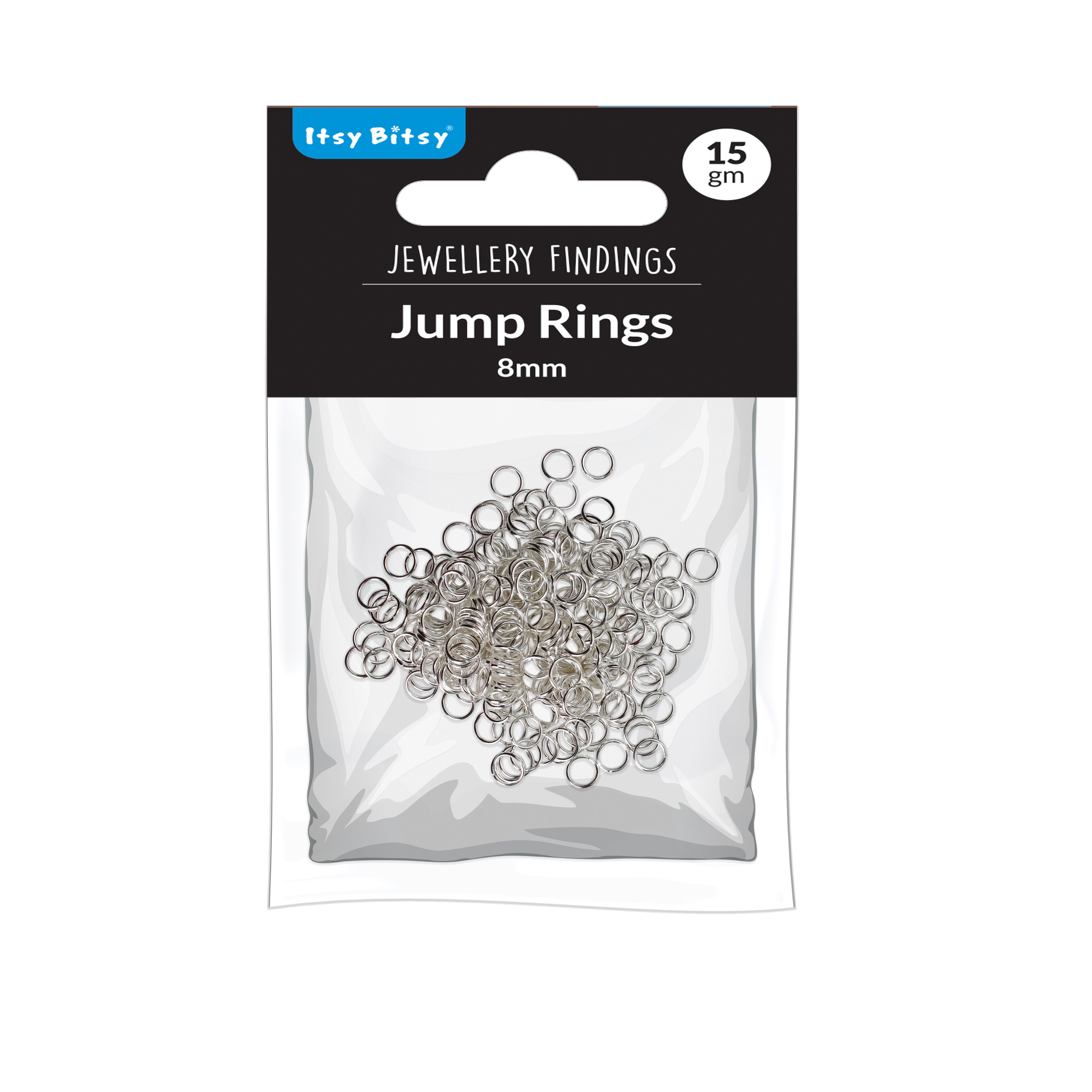 Jewellery Findings Jump Ring Open Silver 6mm 15gm