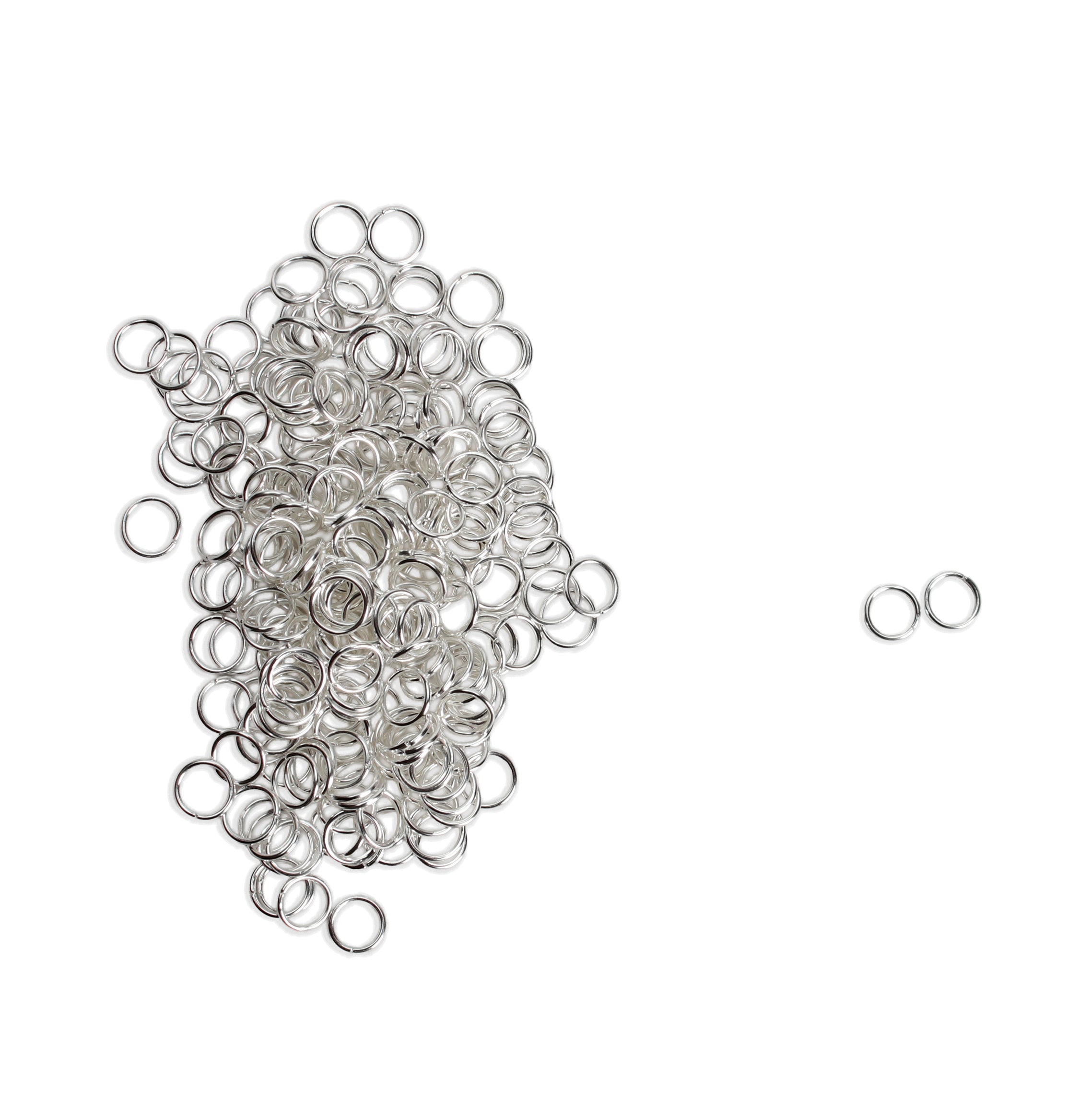 Jewellery Findings Jump Ring Open Silver 6mm 15gm