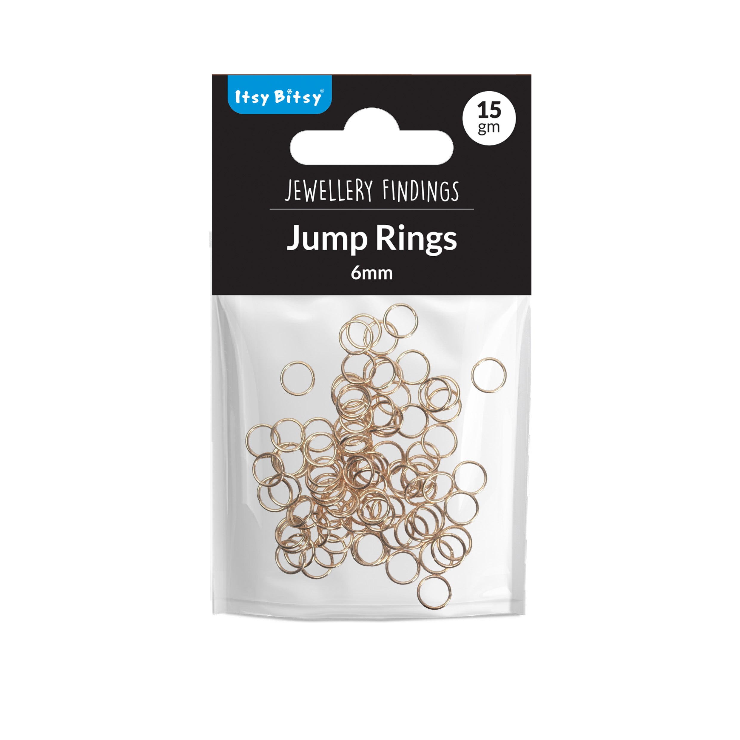 Jewellery Findings Jump Ring Open Gold 6mm 15gm