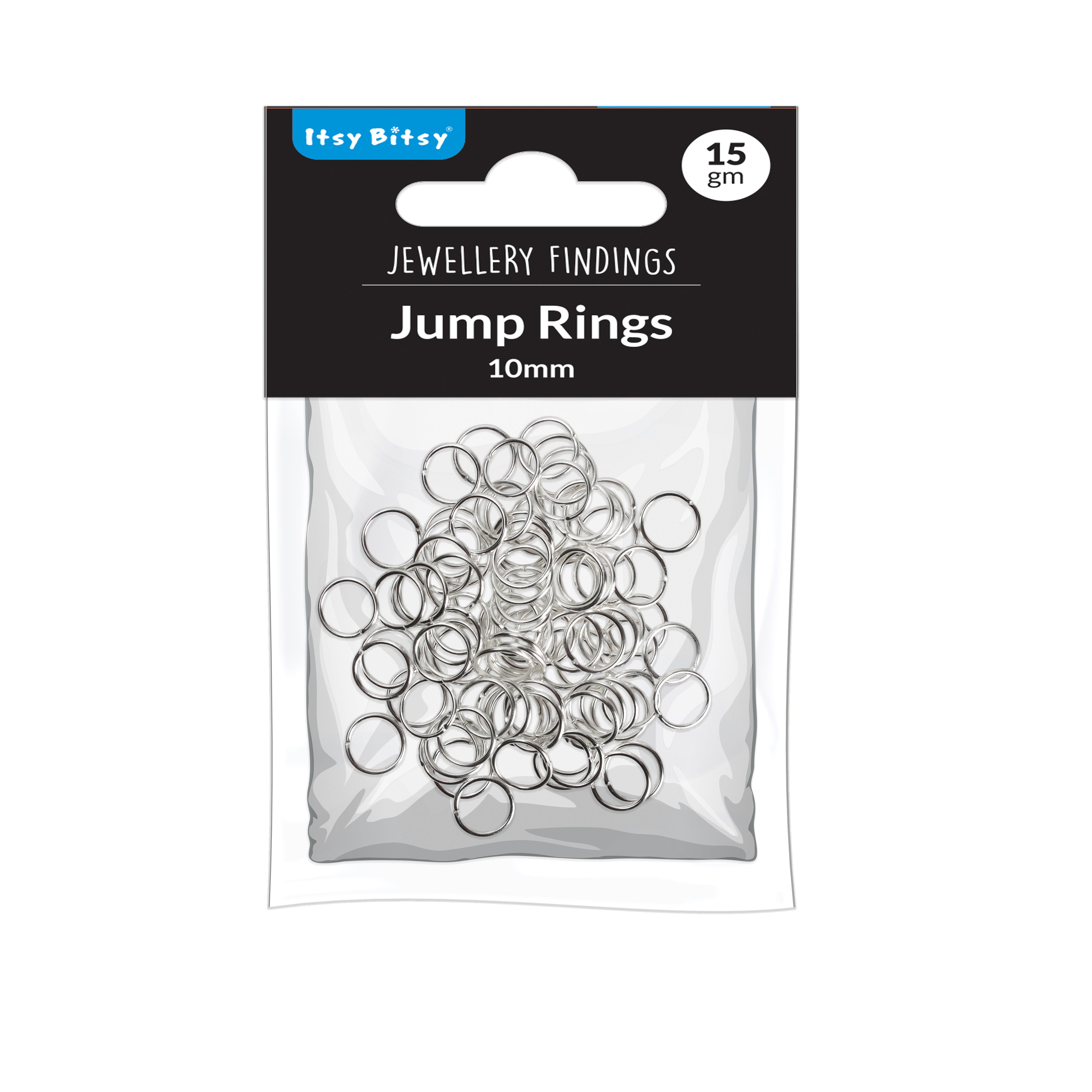 Jewellery Findings Jump Ring Open Silver 10mm 15gm