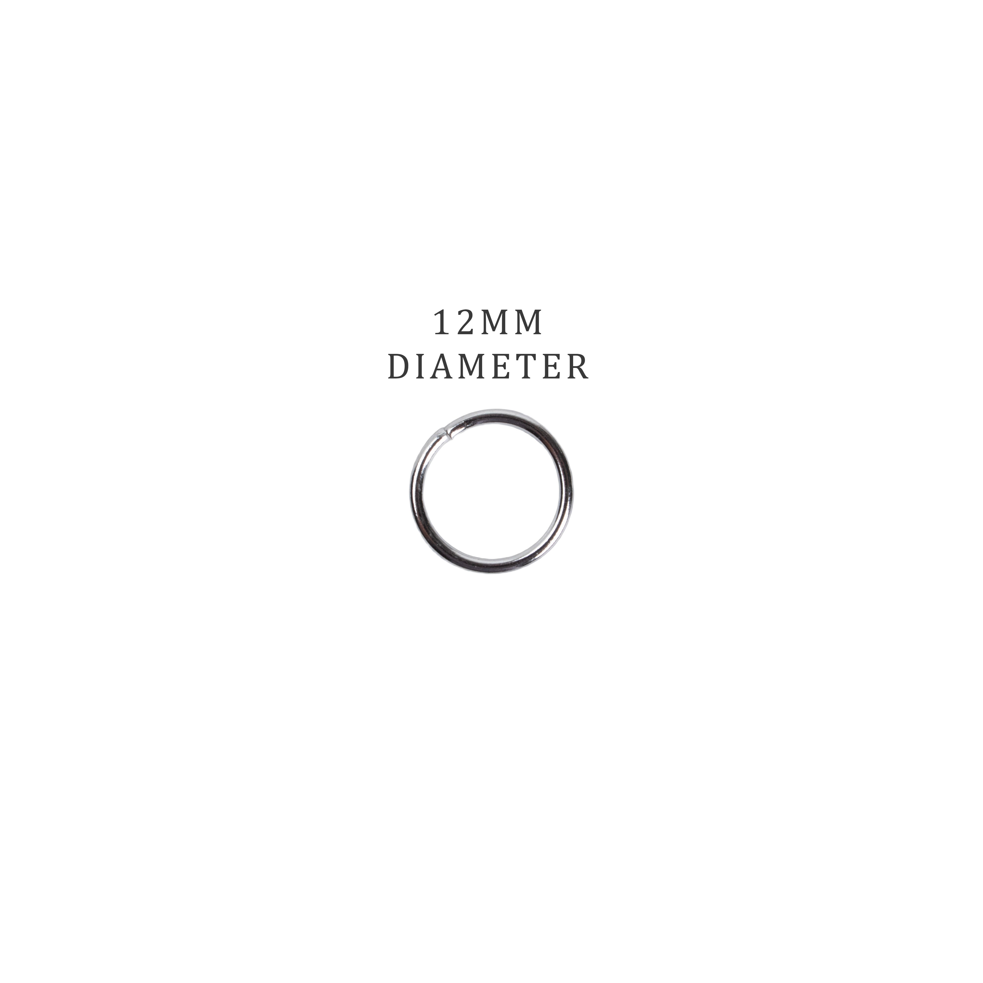 Jewellery Findings Jump Ring Open Silver 12mm 15gm