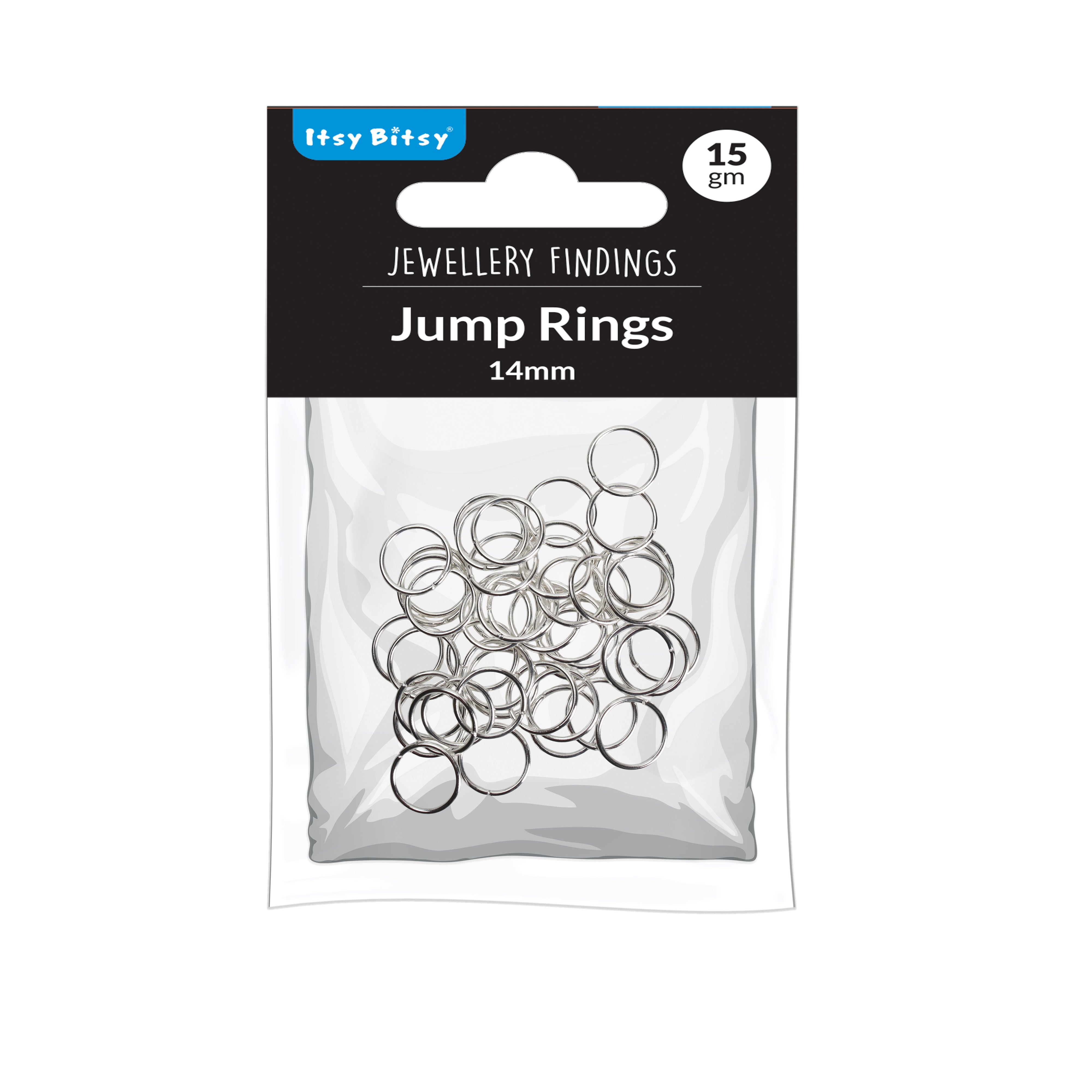 Jewellery Findings Jump Ring Open Silver 14mm 15gm