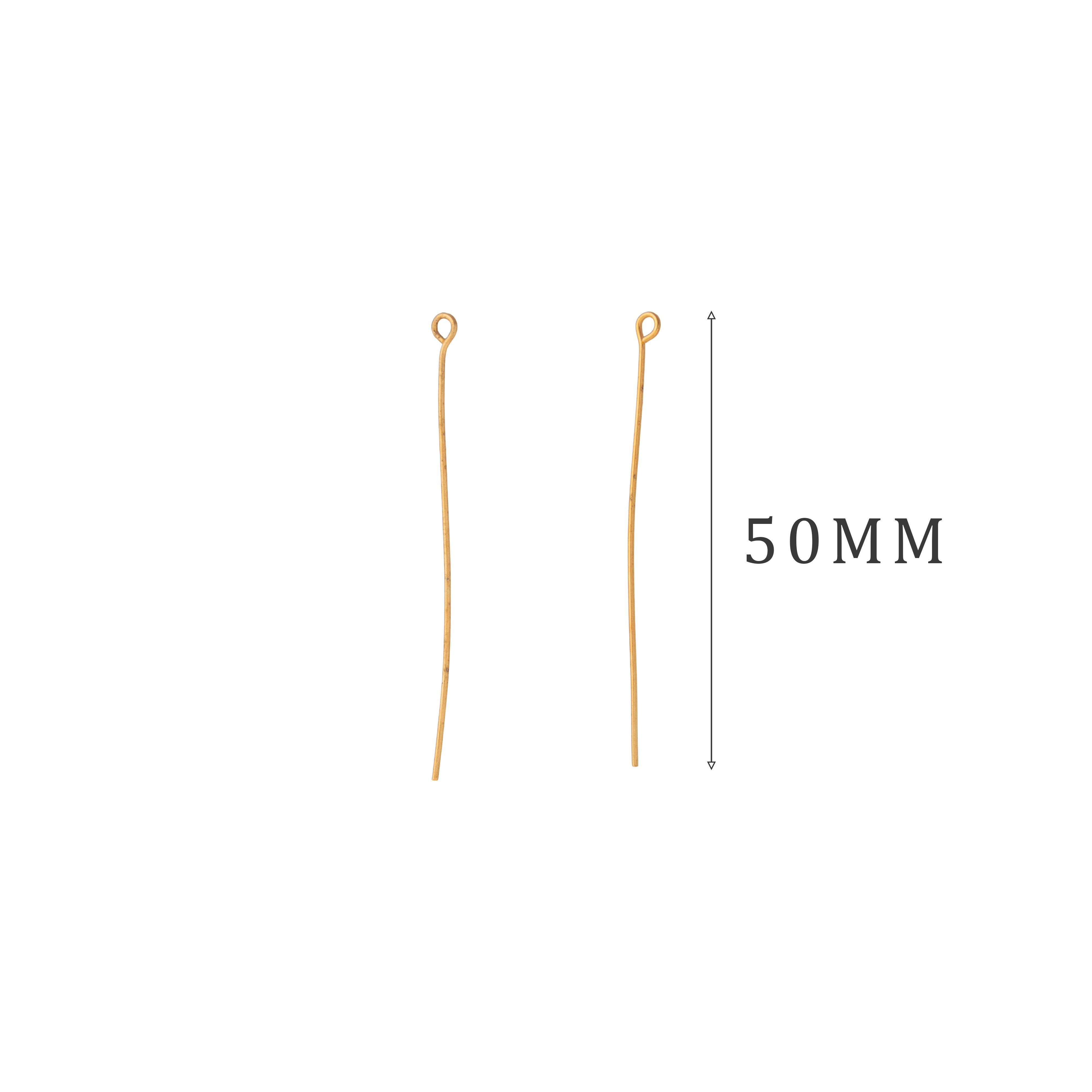 Jewellery Findings Eye Pin Gold 50mm 10gm