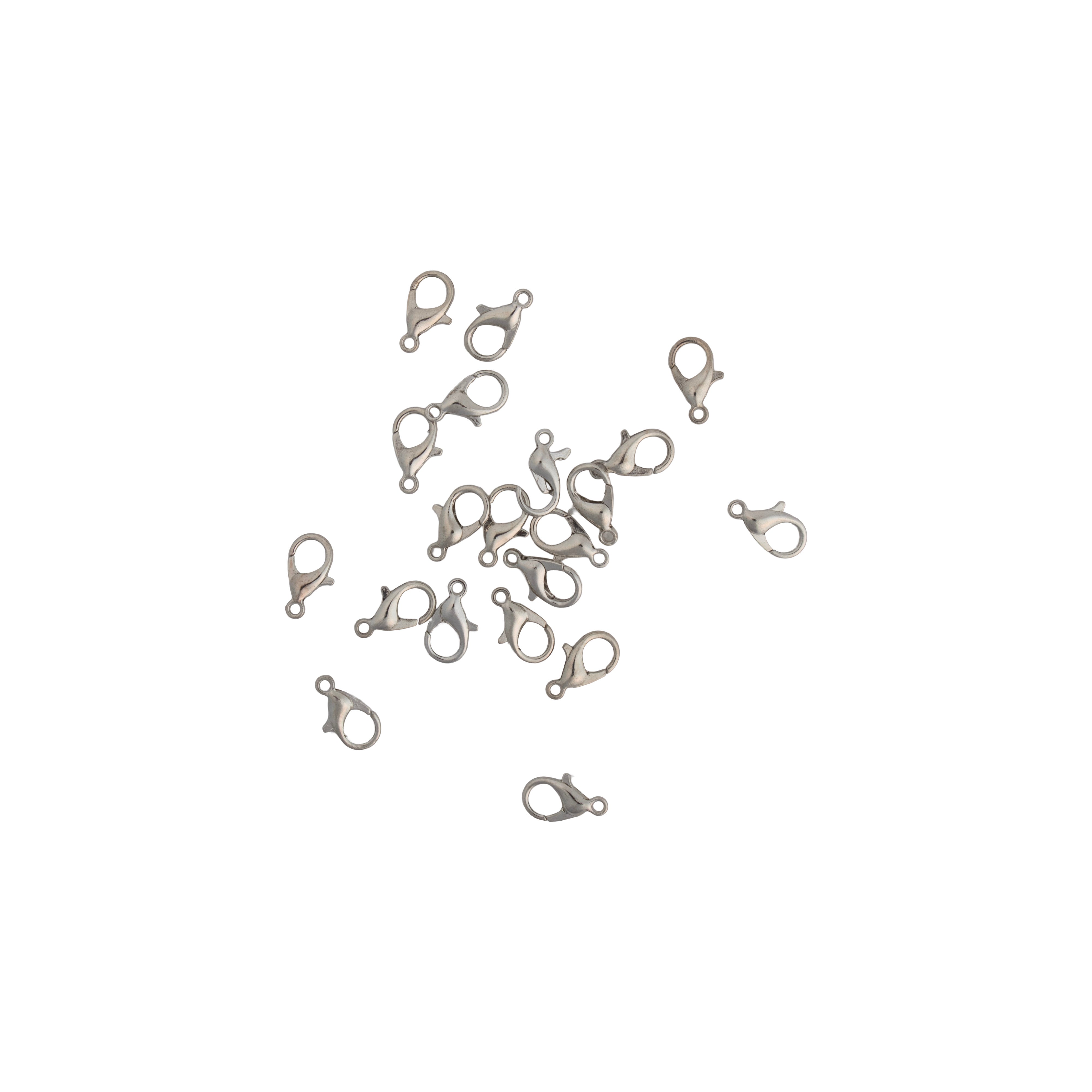 Jewellery Findings Lobster Clasp Silver 12mm 20pc
