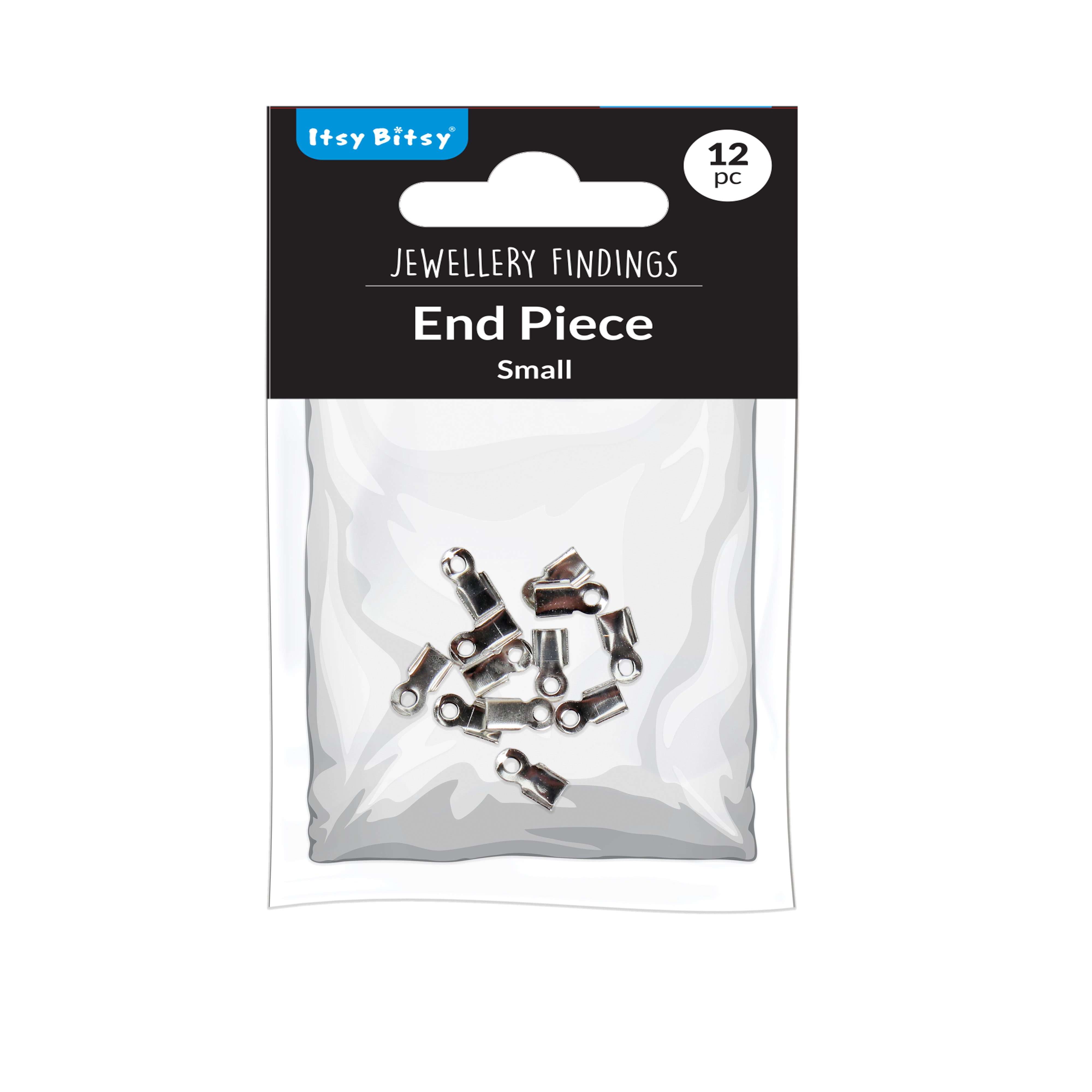 Jewellery Findings End Piece Nickel small 12pc