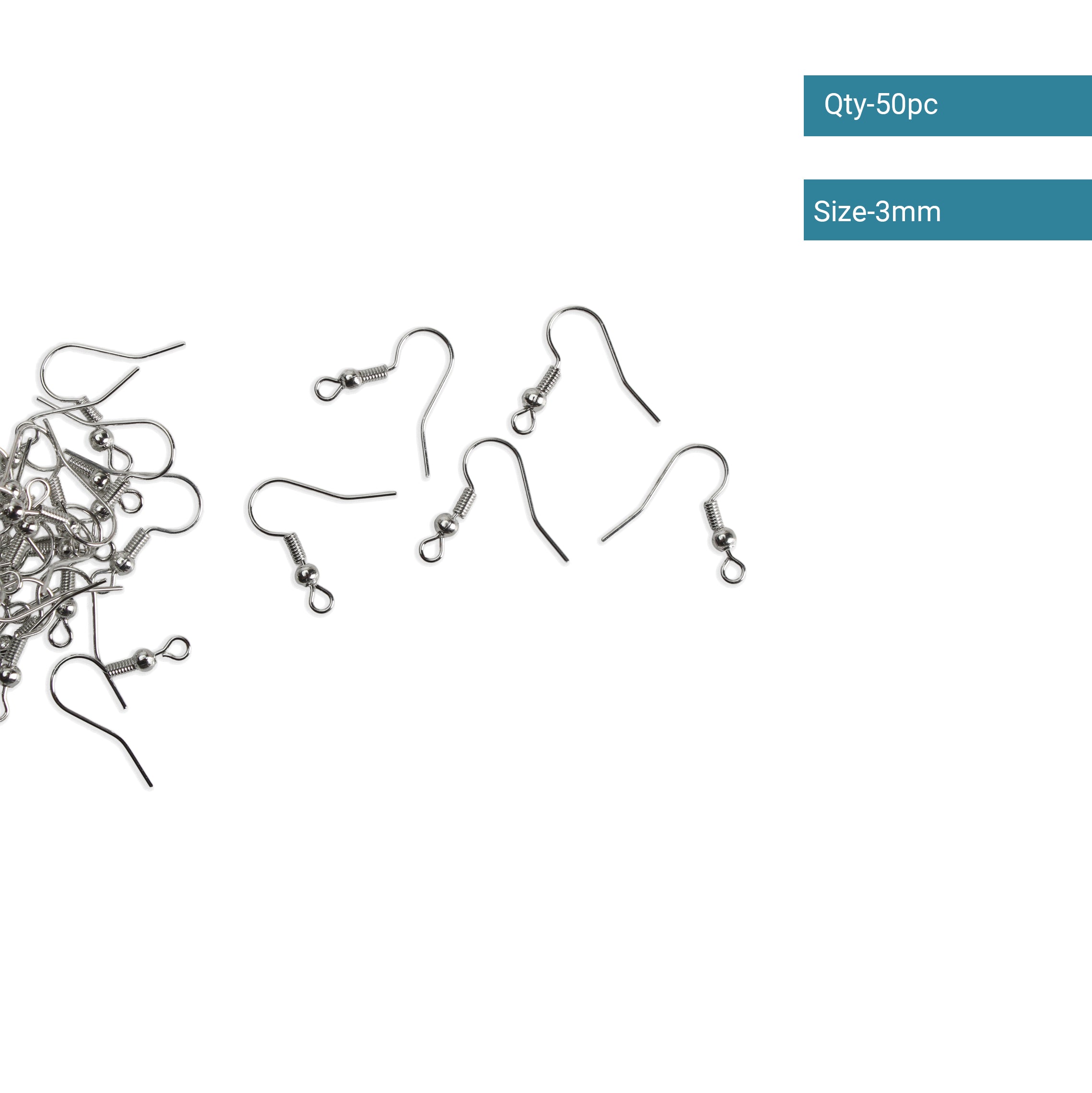 Jewellery Findings Earwire Hooks Nickel 8gm
