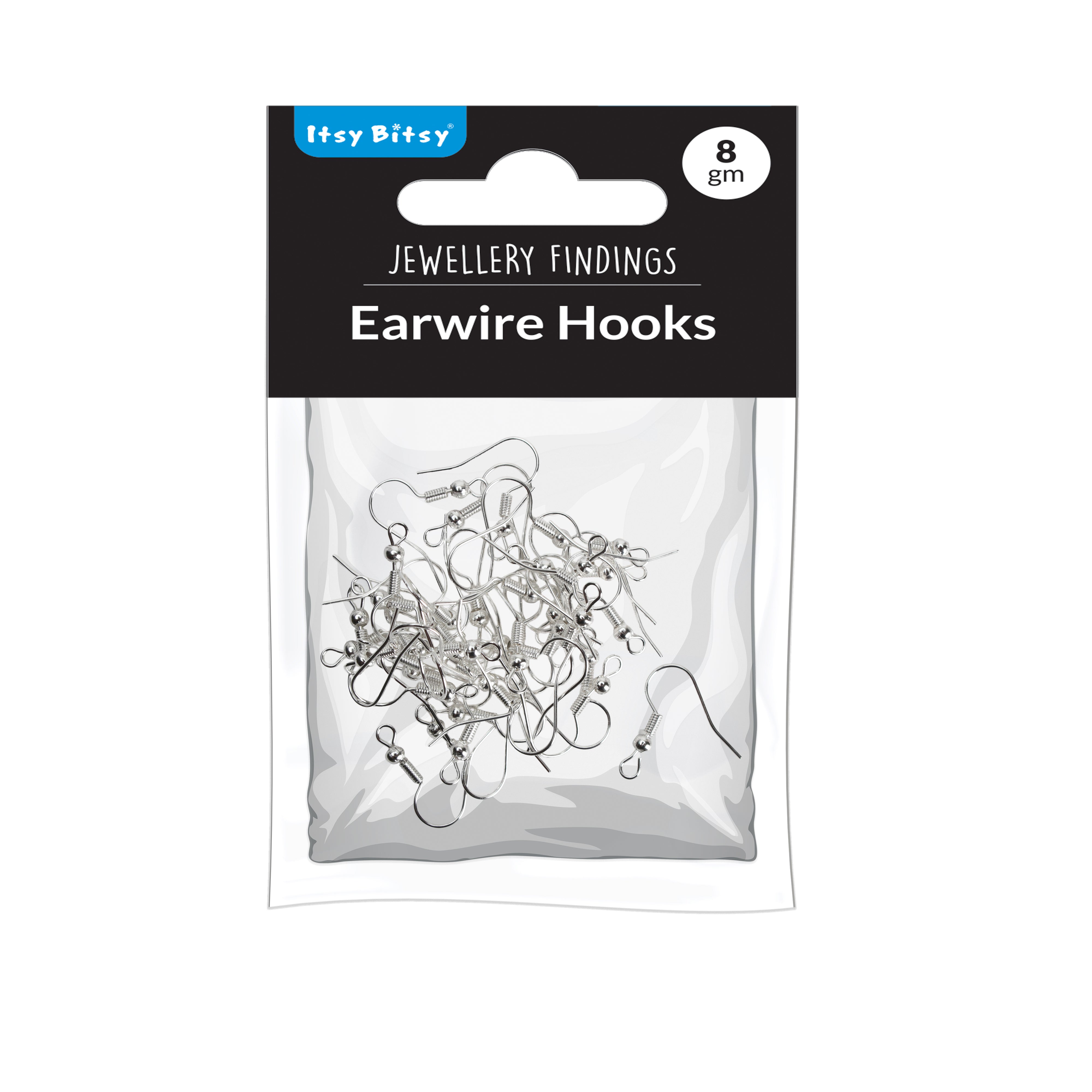 Jewellery Findings Earwire Hooks Silver 8gm