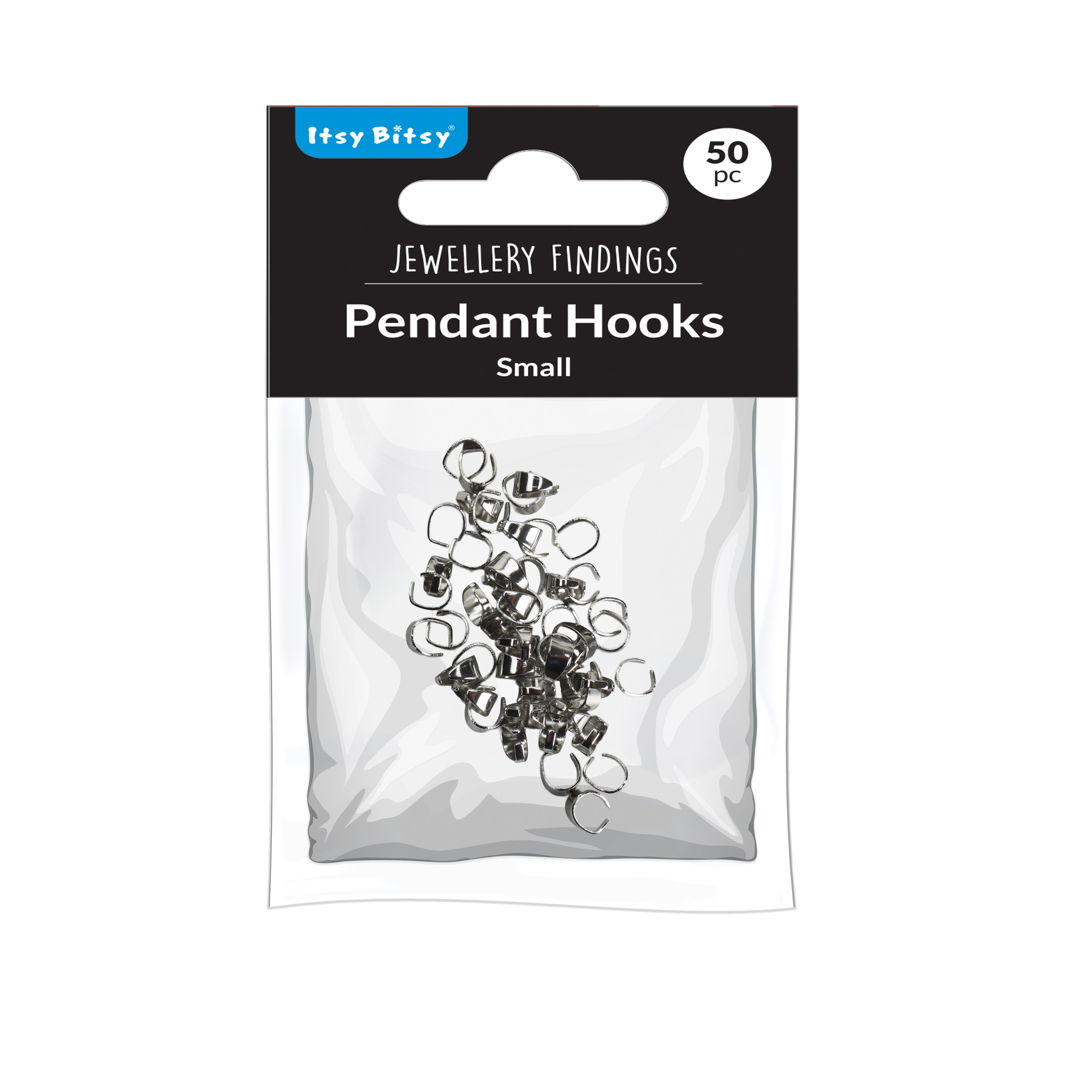 Jewellery Findings Pendant Hooks Nickel small 50pc