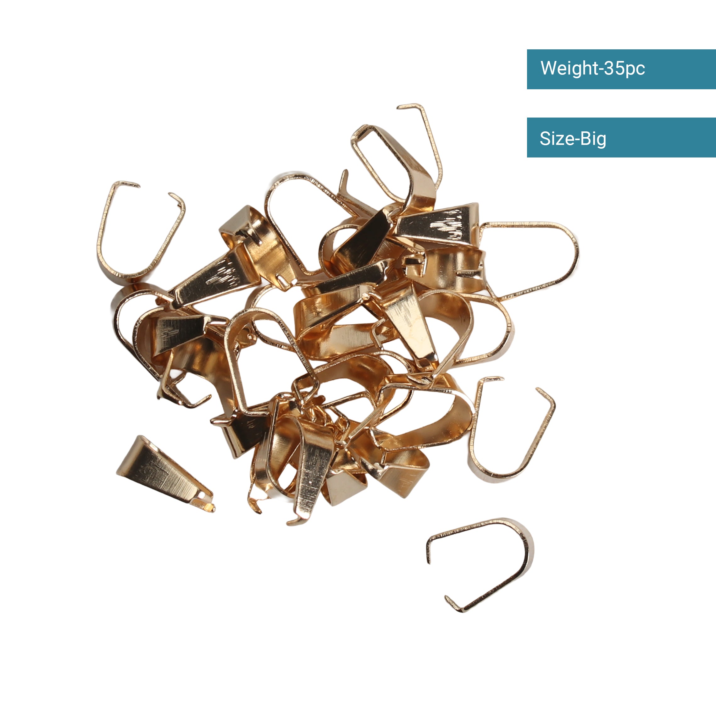 Jewellery Findings Pendant Hooks Gold Big kc 35pc