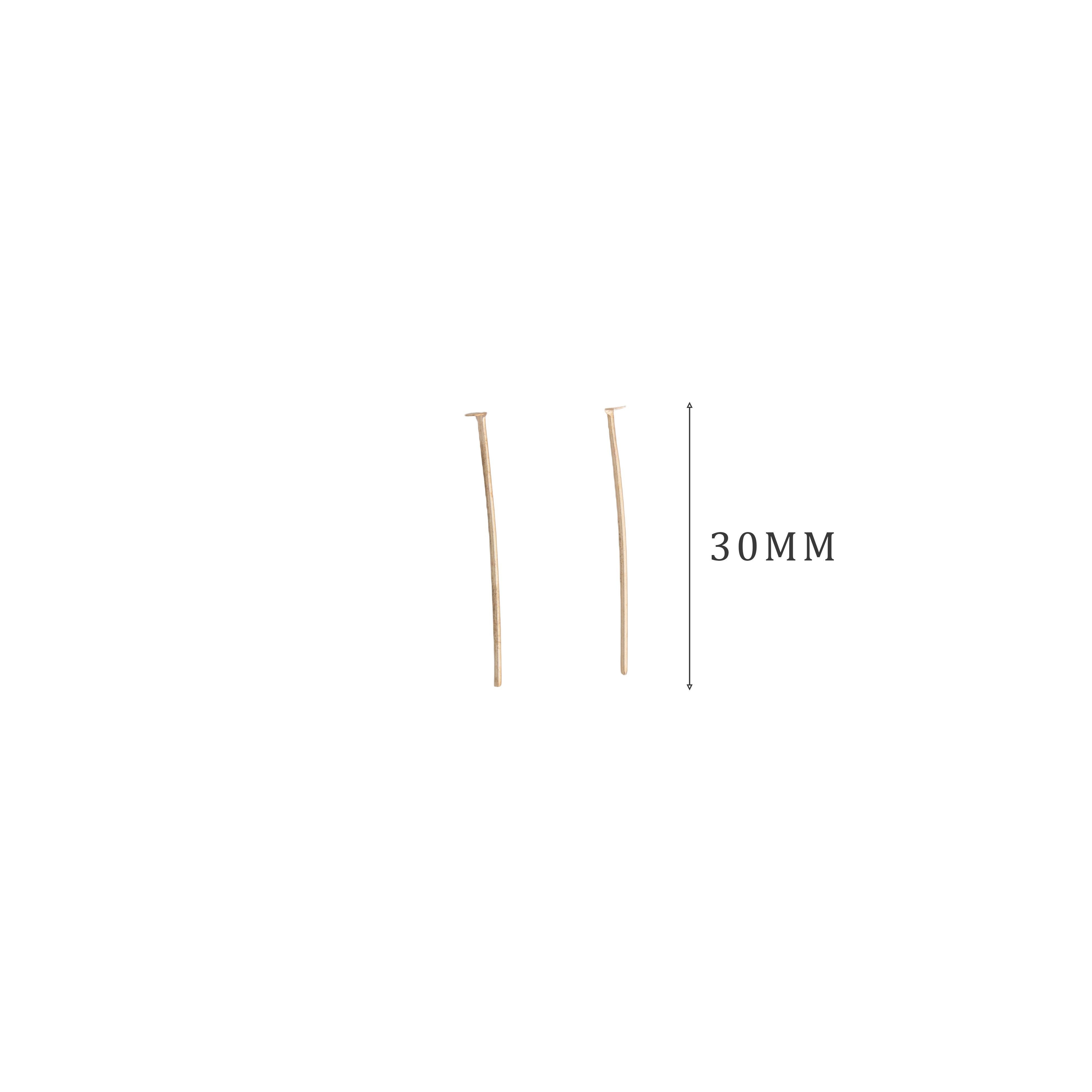 Jewellery Findings Head Pin Gold 30mm 10gm