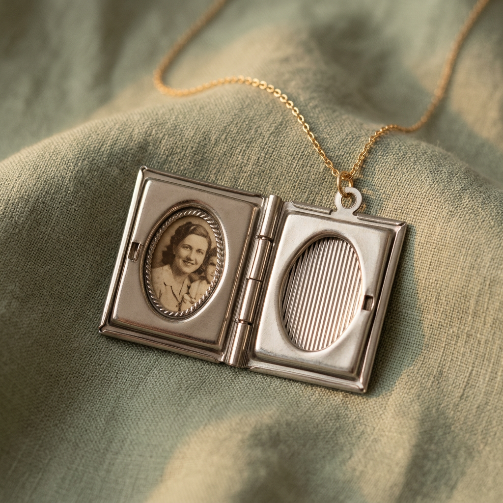 Metal Openable Loket Photo Frame Rectangle 19 X 26mm 1pc