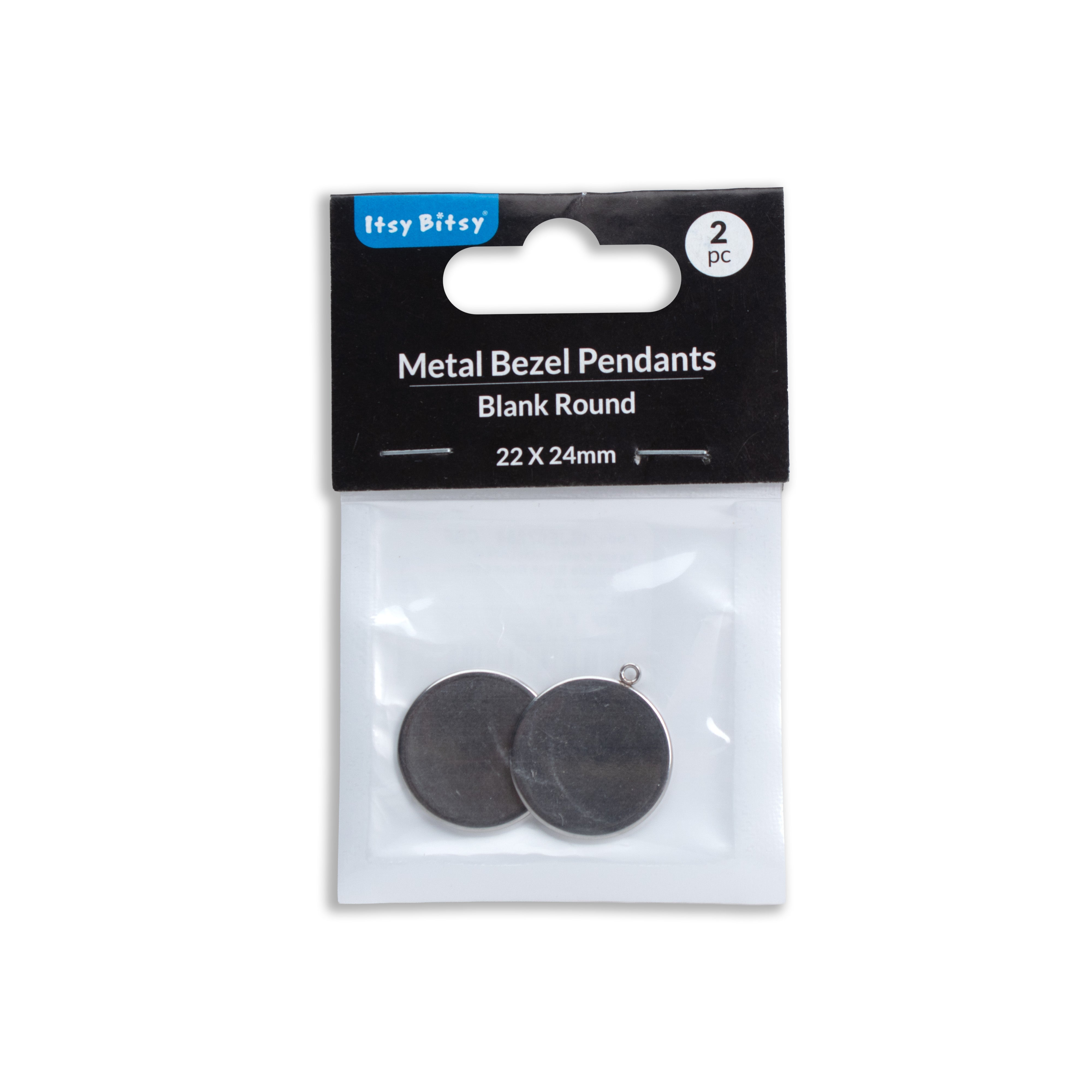 Metal Locket Openable Blank Round 22mm 2pc