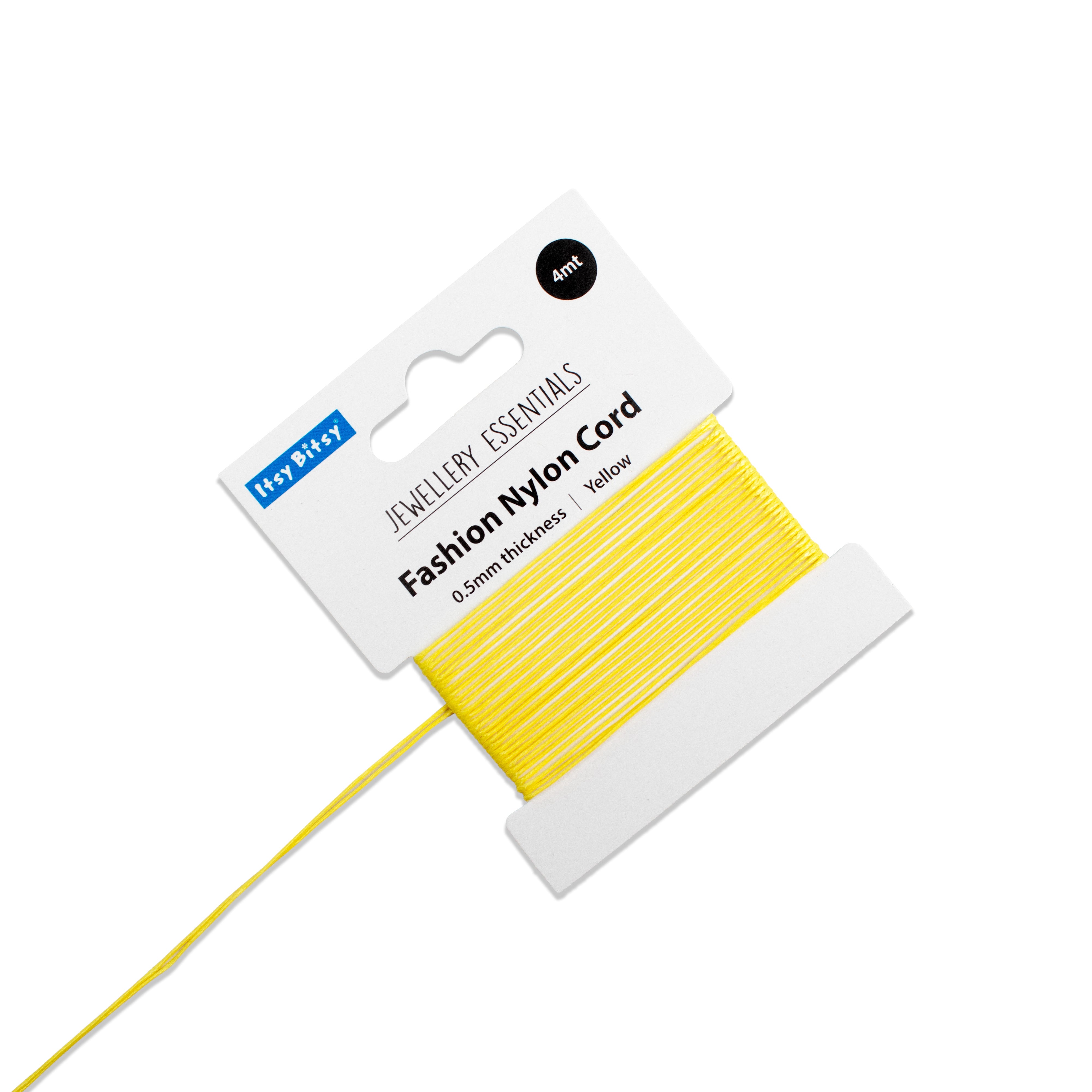 Nylon Cord Yellow 0.5 mm 4 mtr