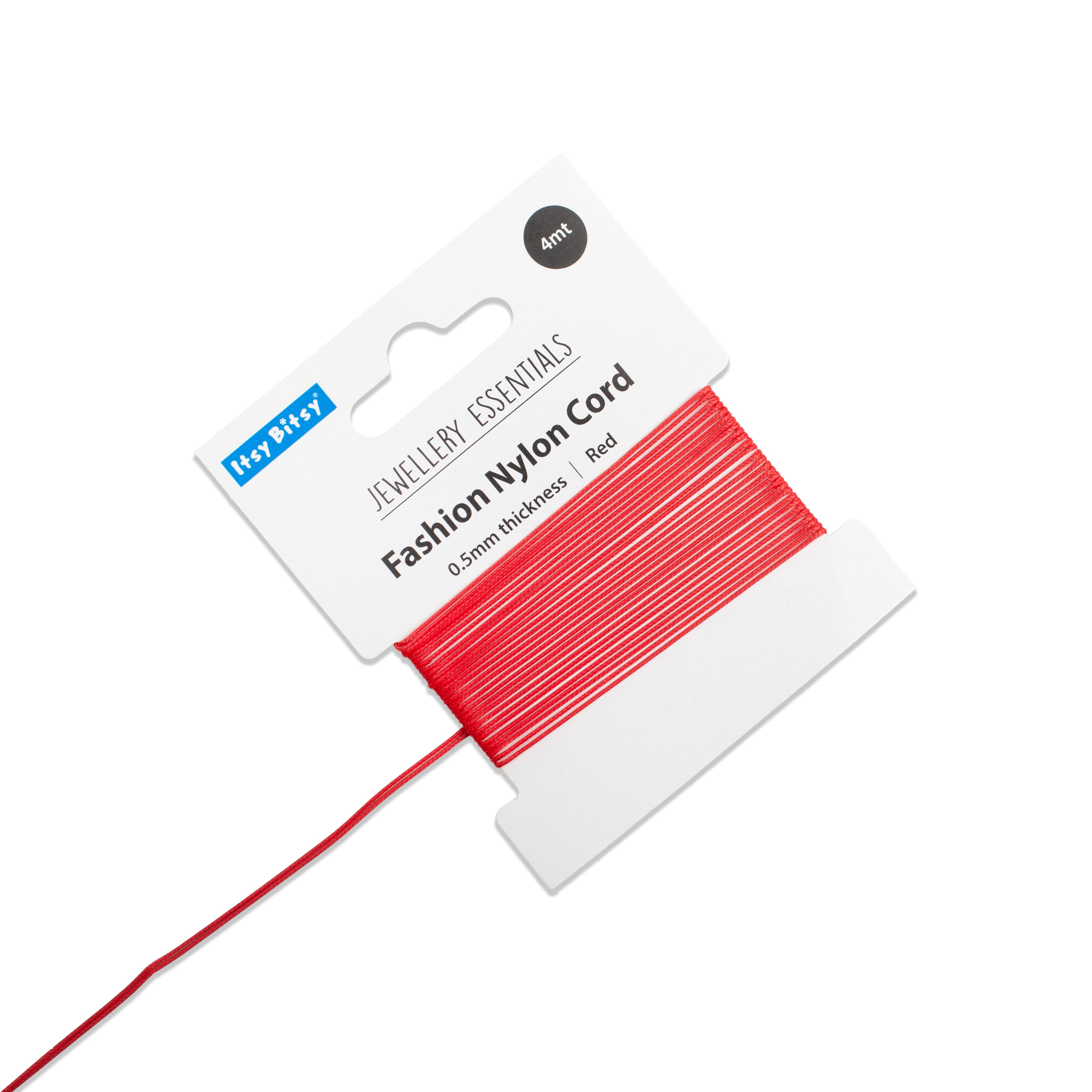 Nylon Cord Red 0.5 mm 4 mtr