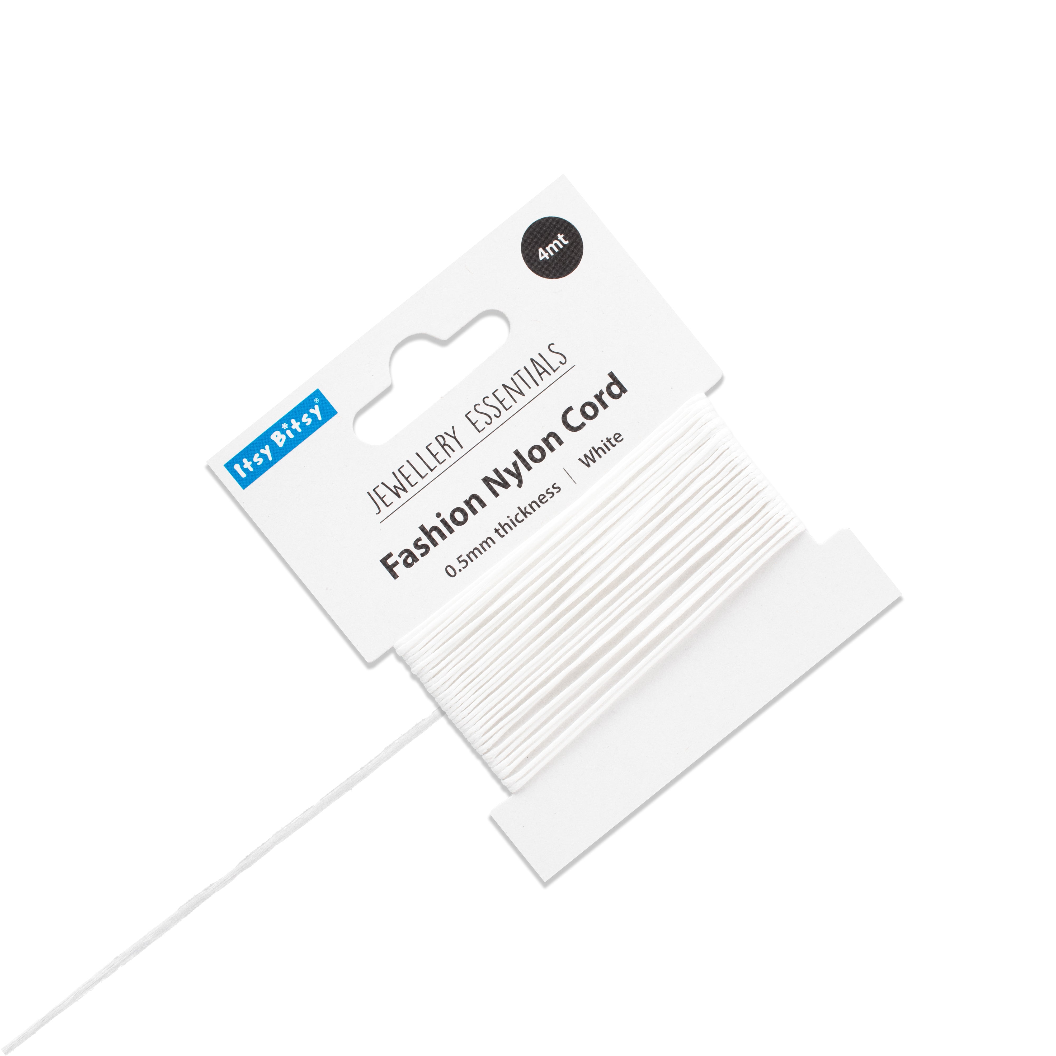 Nylon Cord White 0.5 mm 4 mtr