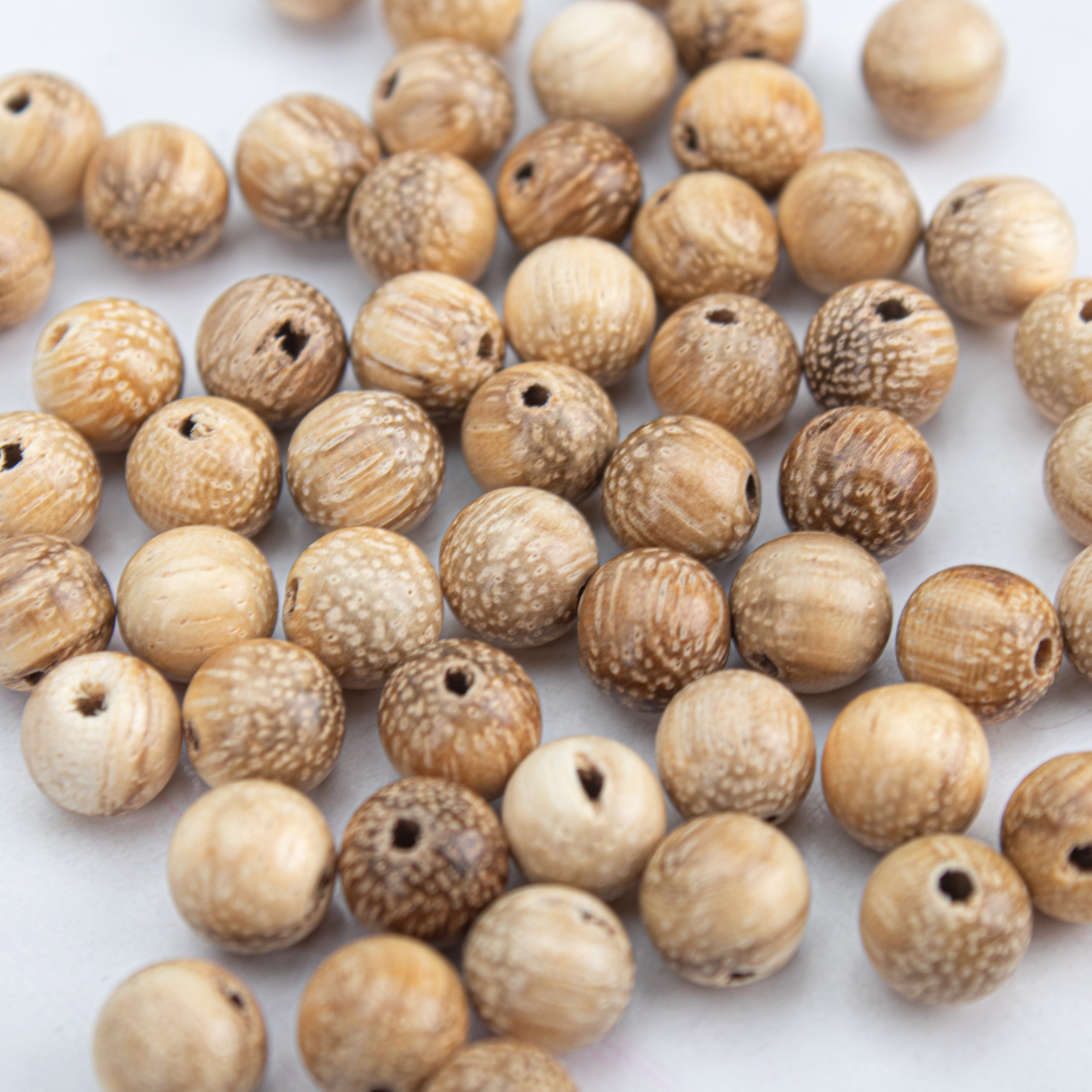 Agar Wood Beads Light Brown Round 6mm 10gm PBHC IB