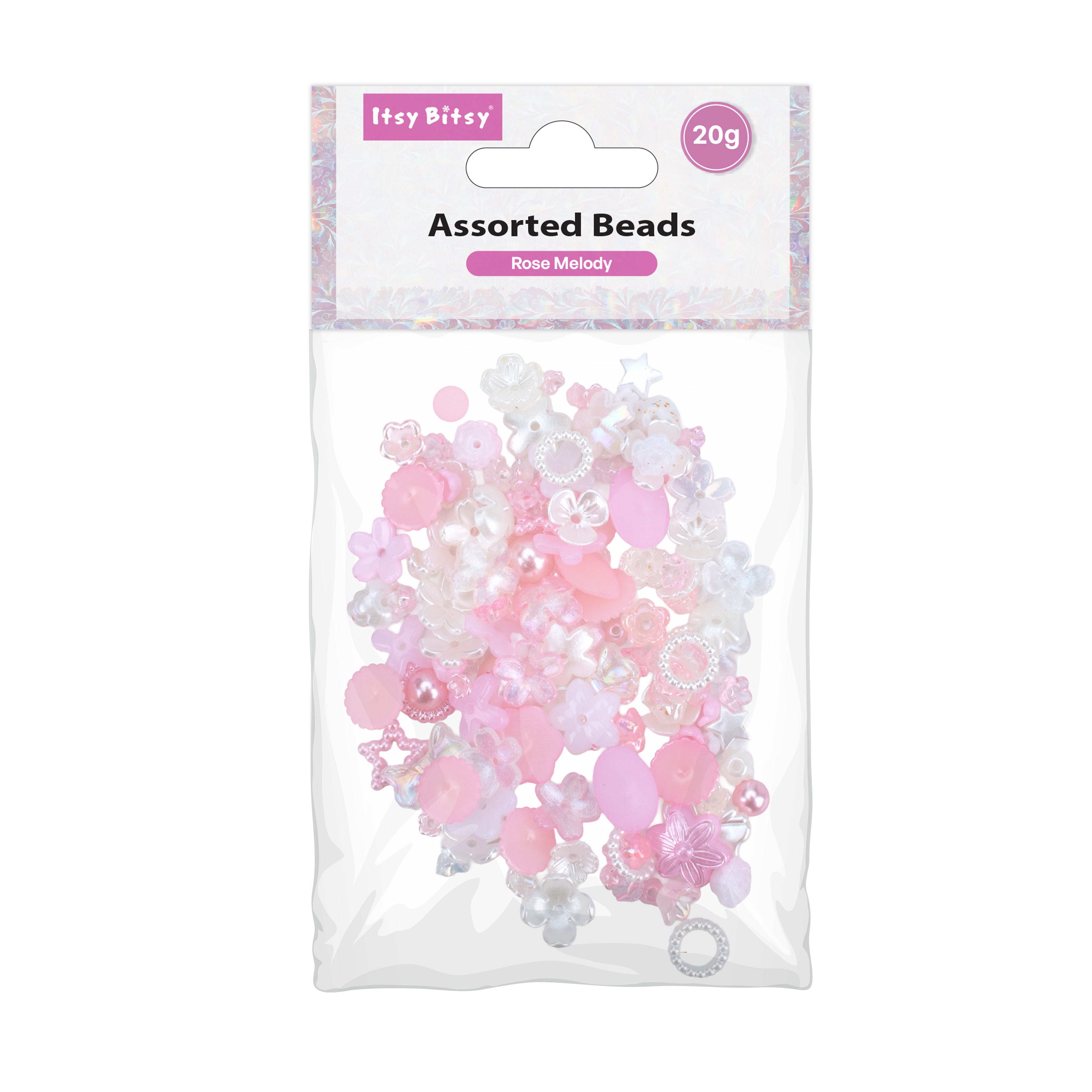 Beads  Assorted Designs -  Rose Melody, 20gm, PBHC IB