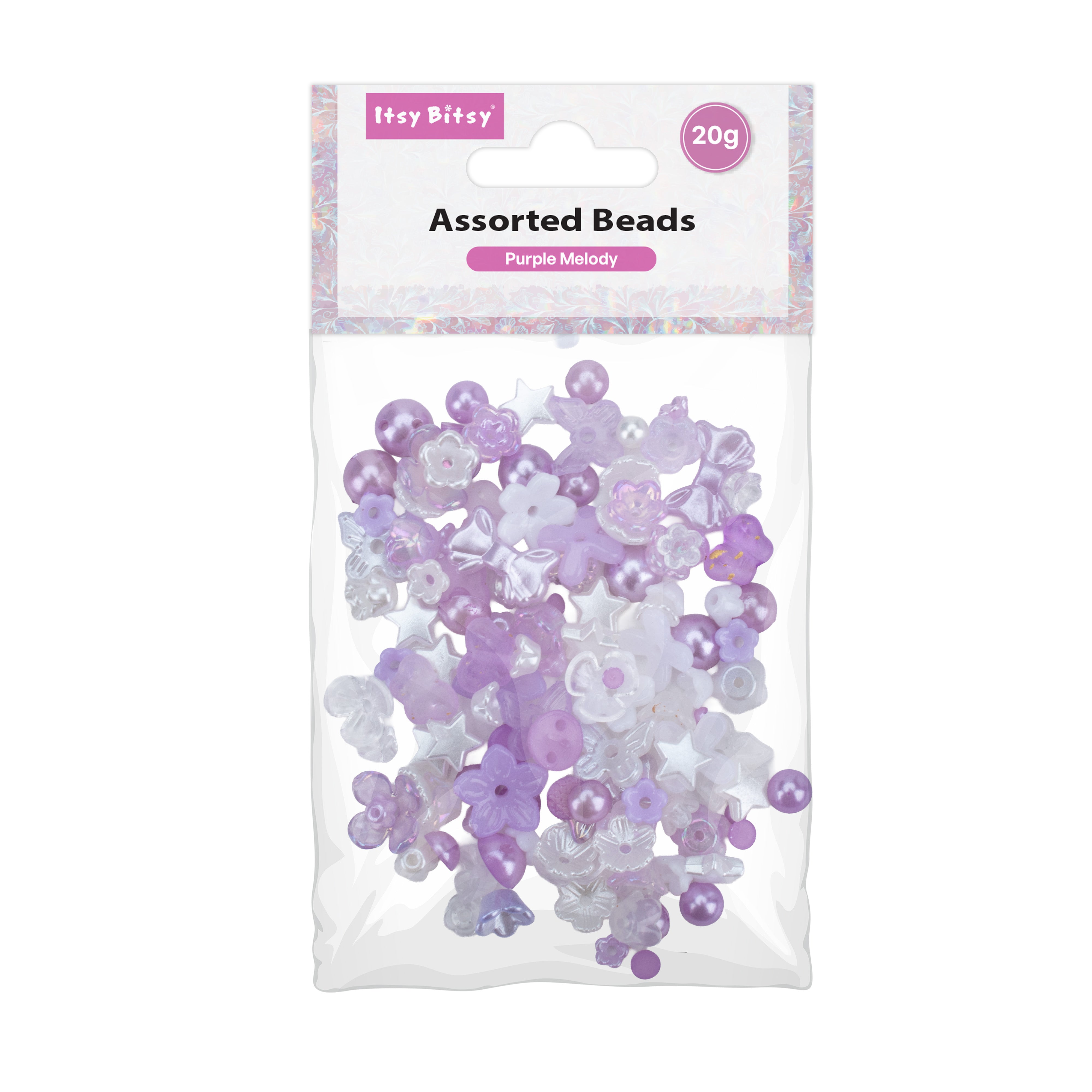 Beads Assorted Designs Purple Melody 20gm PBHC IB