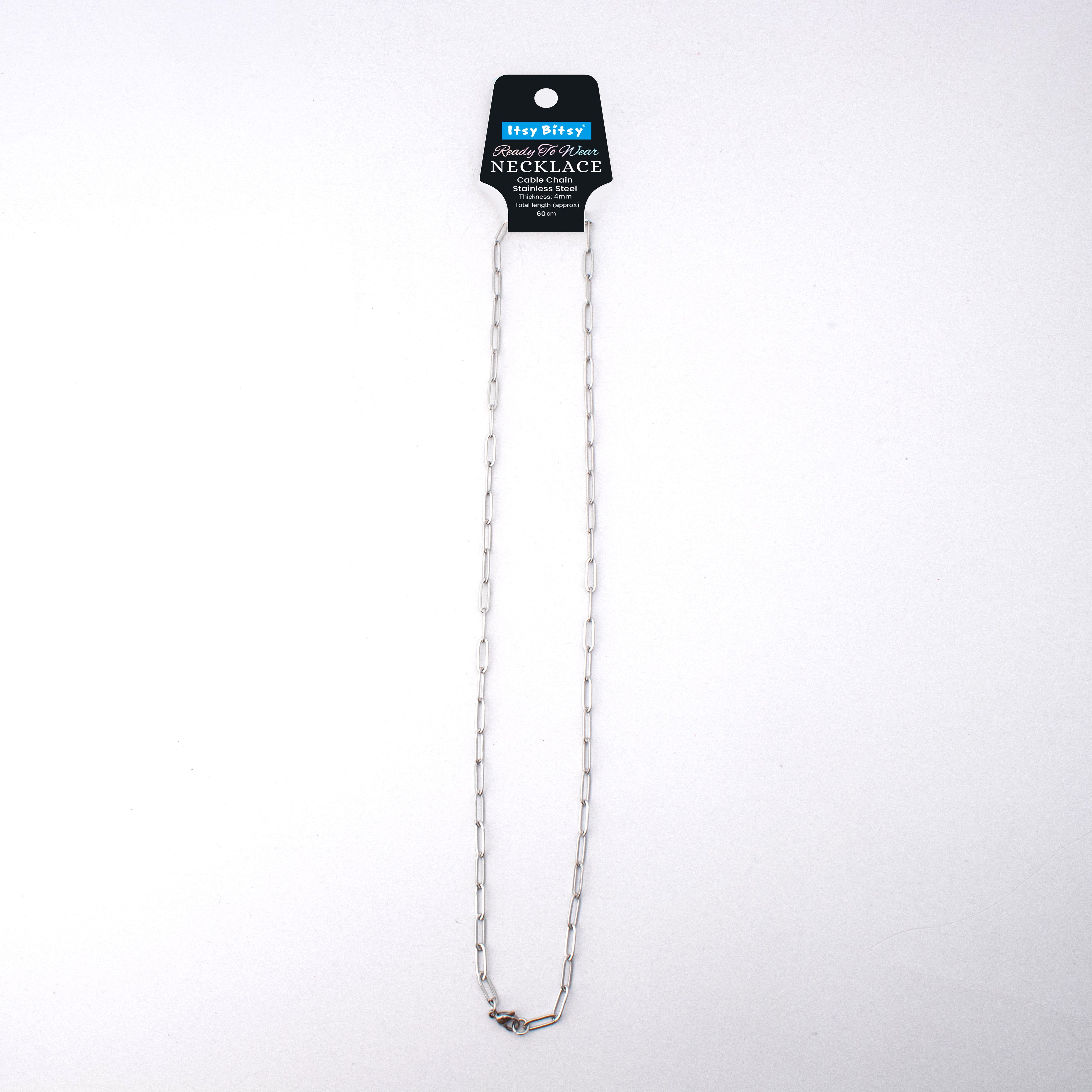 Ready-to-Wear Cable Chain Stainless Steel 60cm 1pc