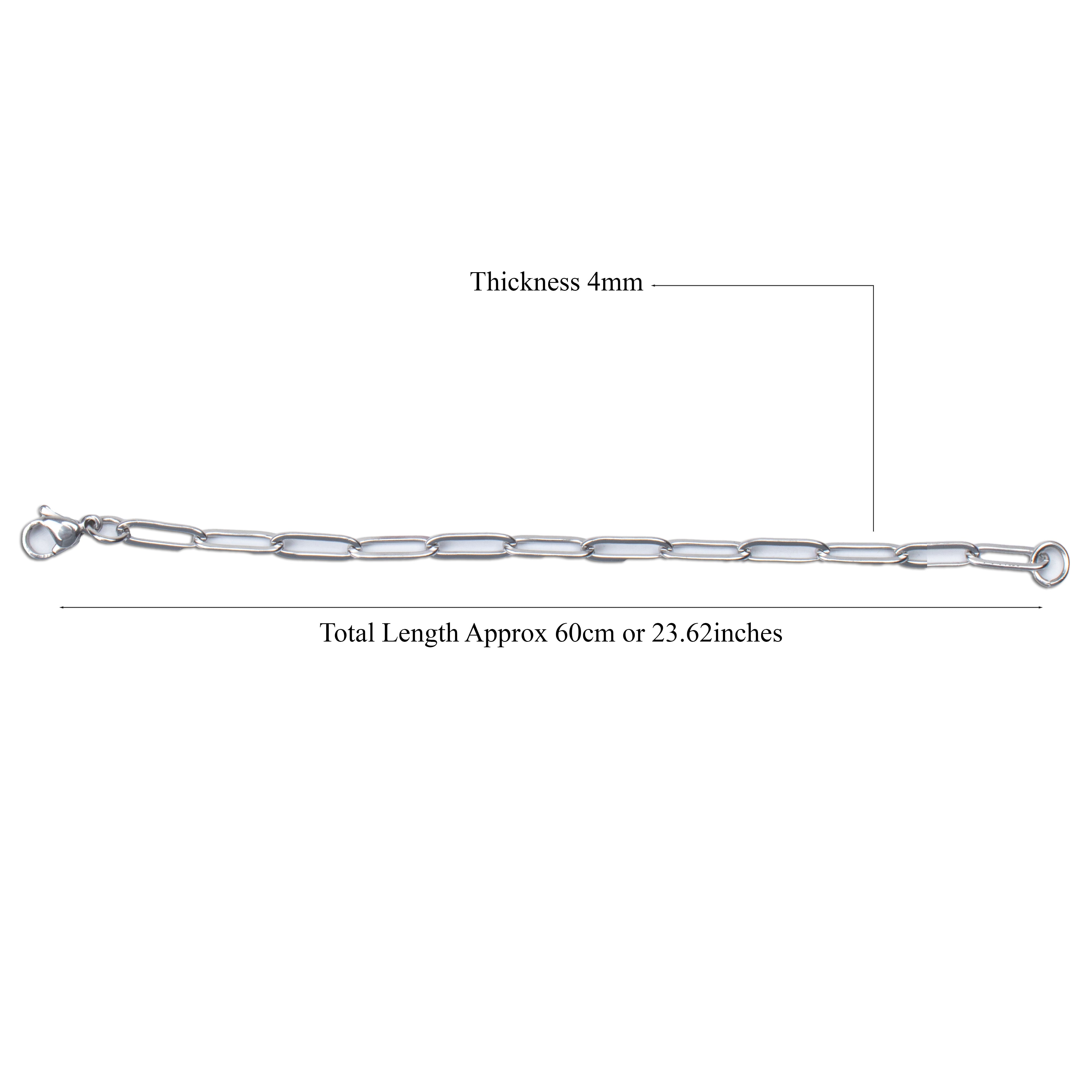 Ready-to-Wear Cable Chain Stainless Steel 60cm 1pc