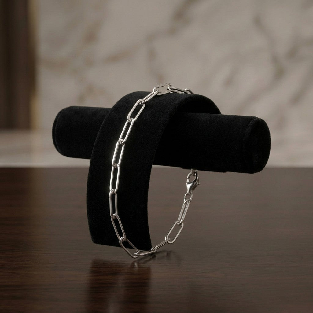 Ready-to-Wear Cable Chain Bracelet Stainless Steel 25cm 1pc