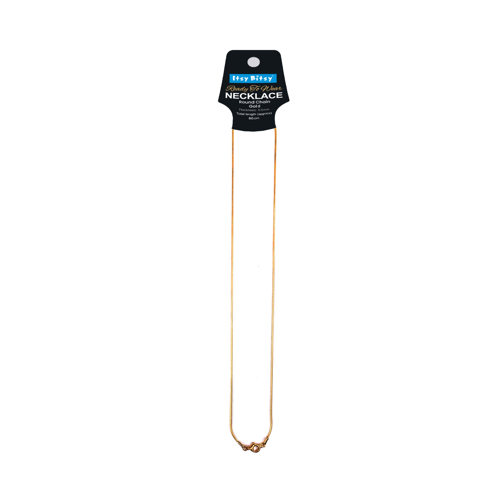 Ready-to-Wear Round Chain Golden 0.5mm 60cm 1pc