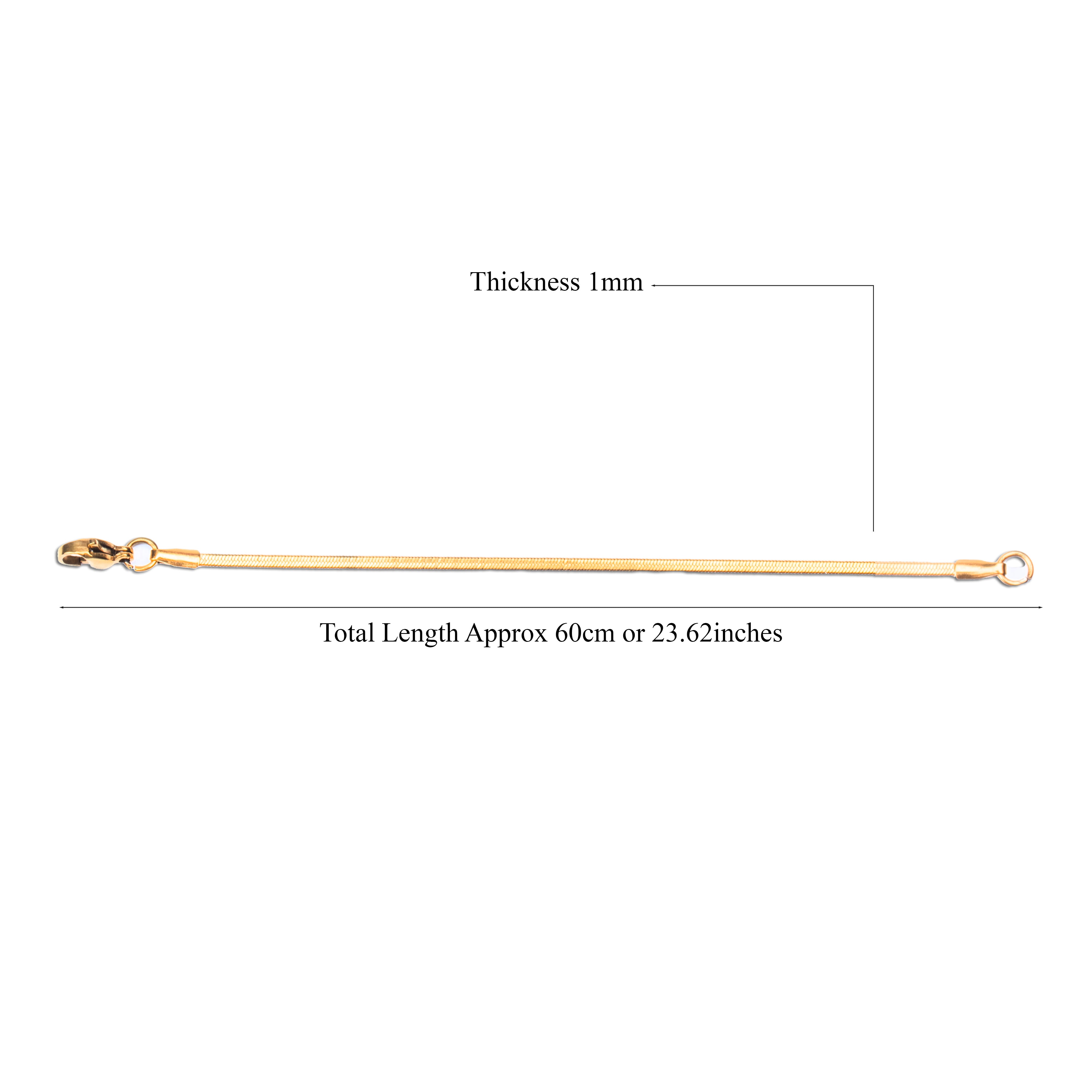 Ready-to-Wear Snake Chain Gold 60cm 1pc