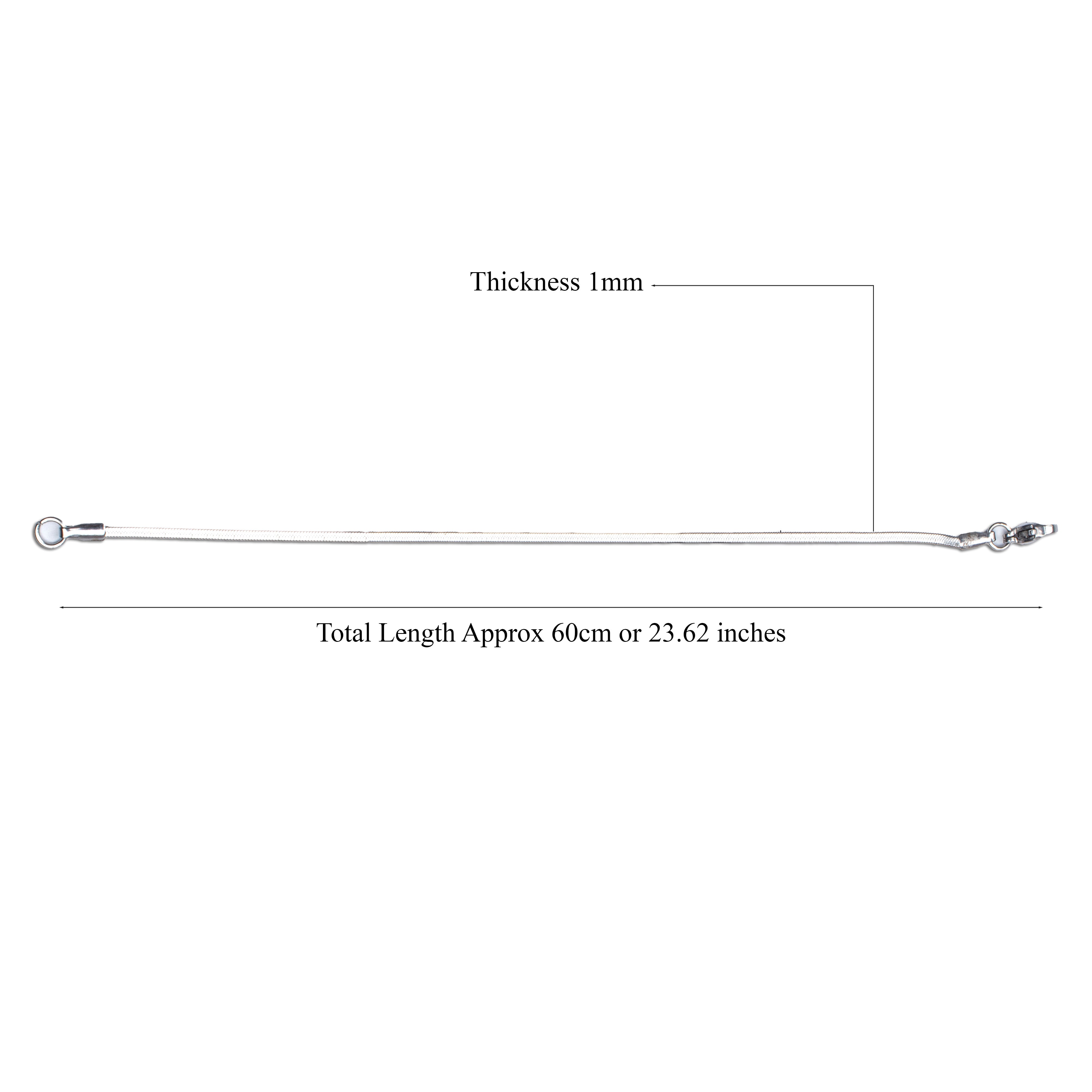 Ready-to-Wear Snake Chain Steel 60cm 1pc