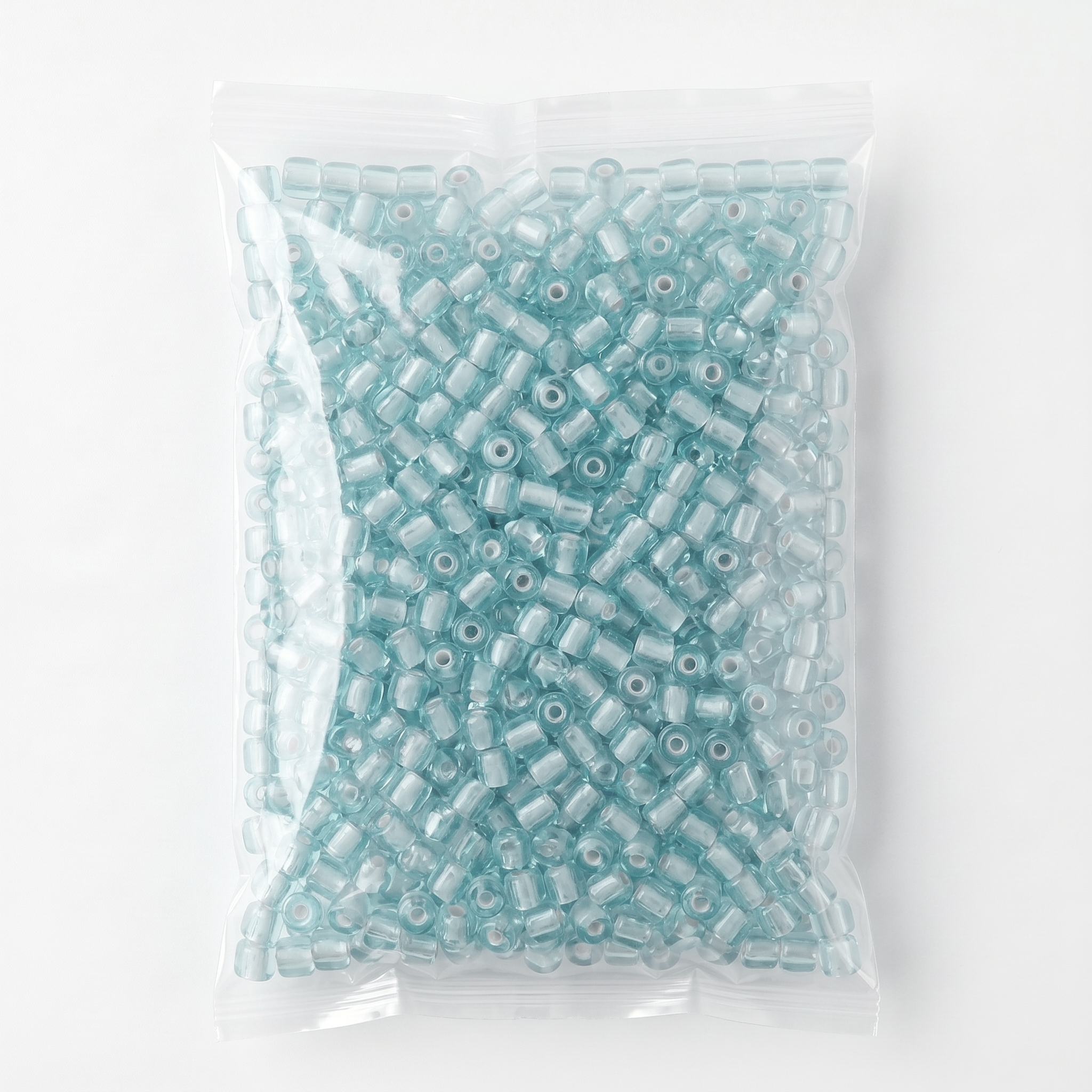 Glass Bead Round Soft Sky 500grm