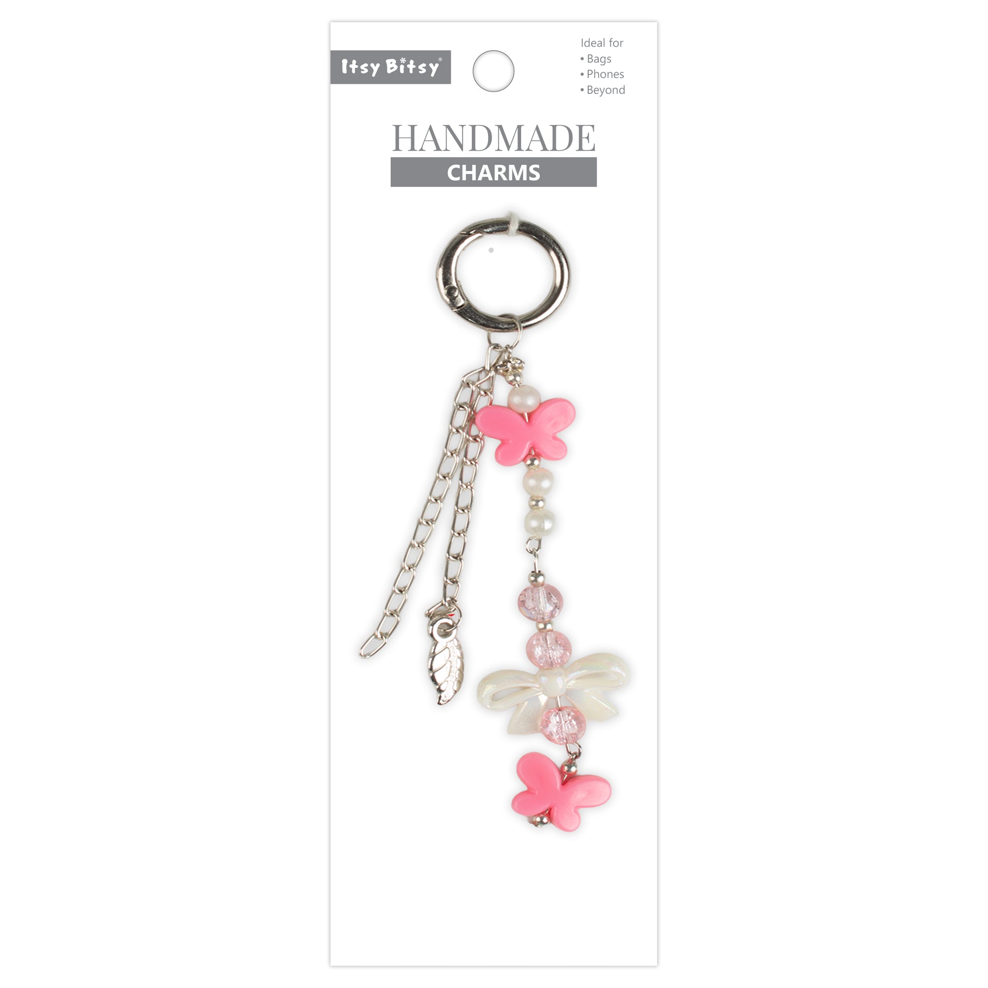 Handmade Bag Charm Tropical Flutter 1pc