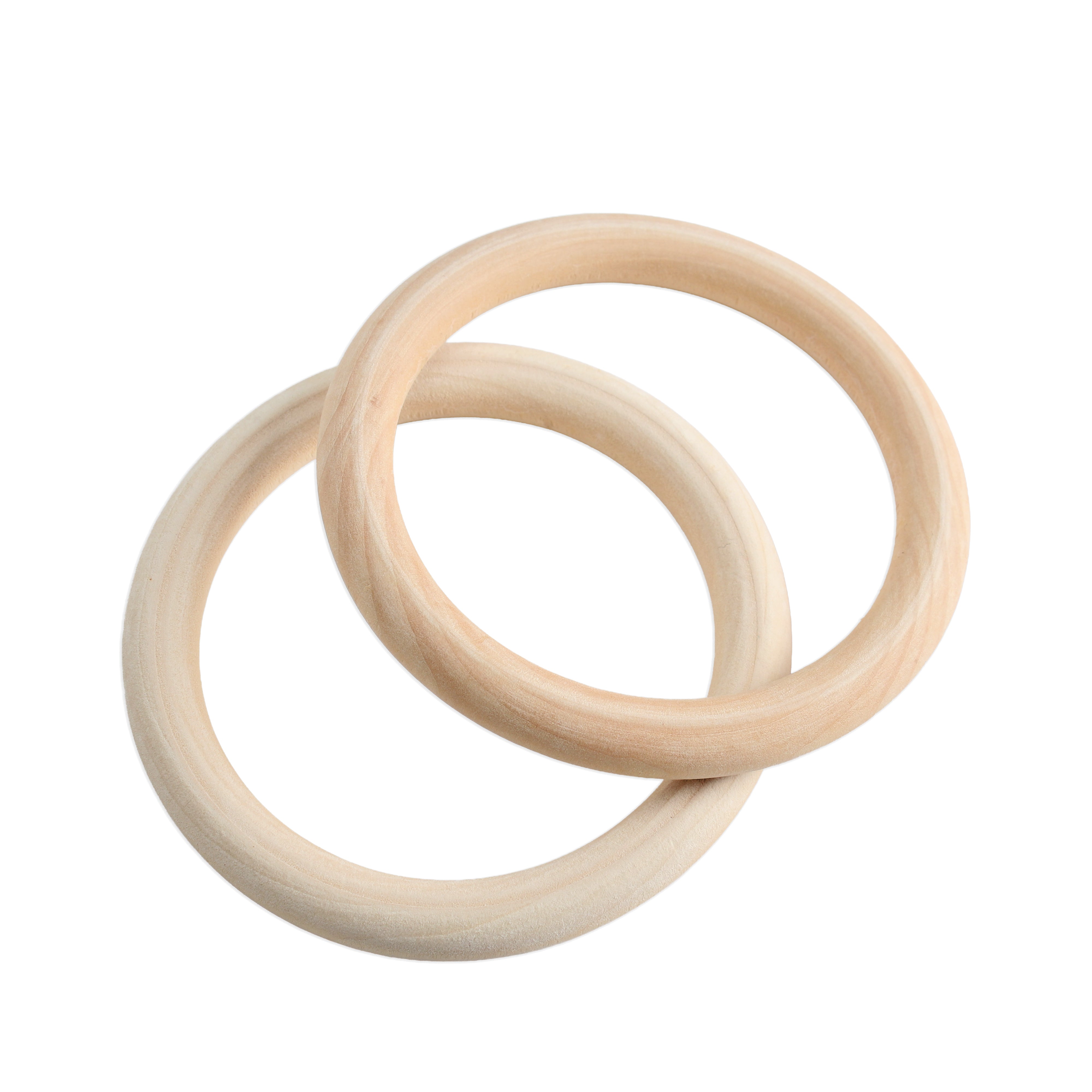 Wooden Ring 9cm Cream 2Pc