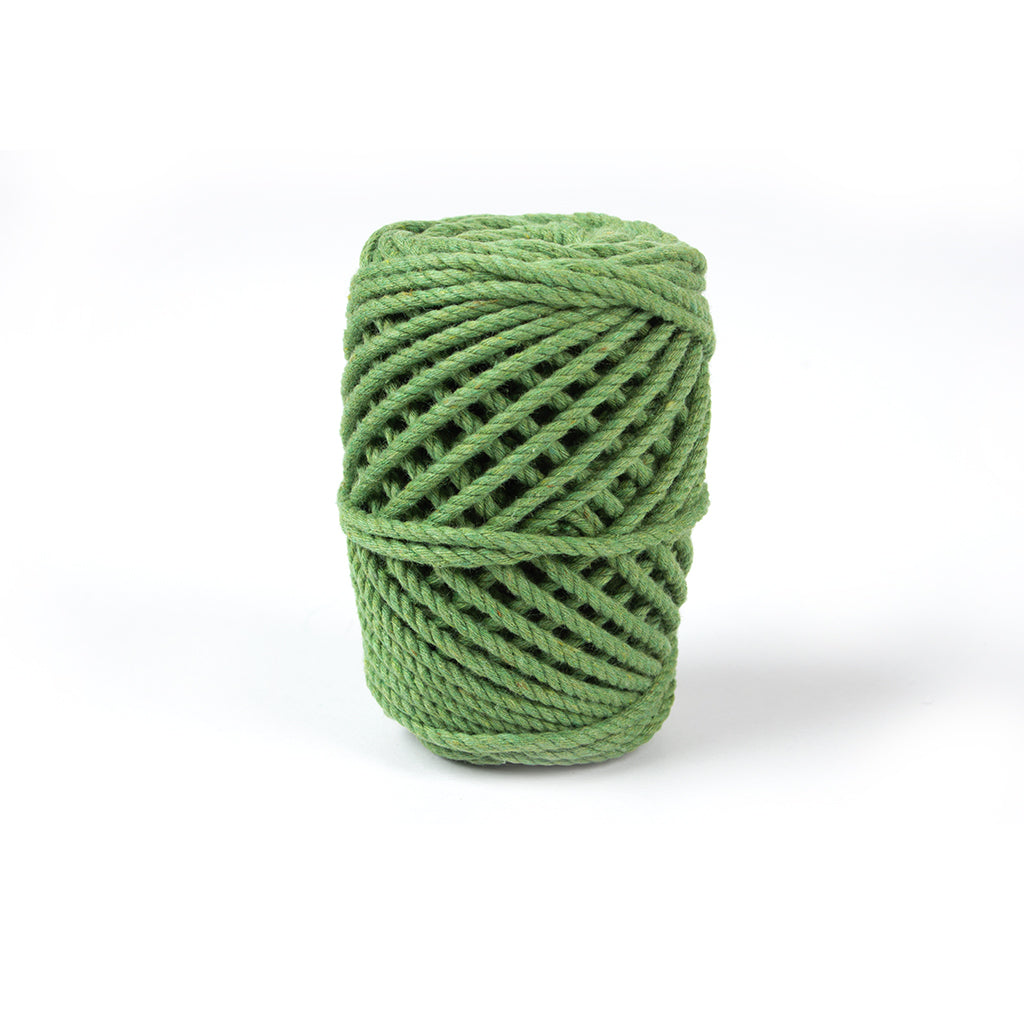Cotton Twisted Cord Leaf Green 3mm 3Ply 25Mtr Roll