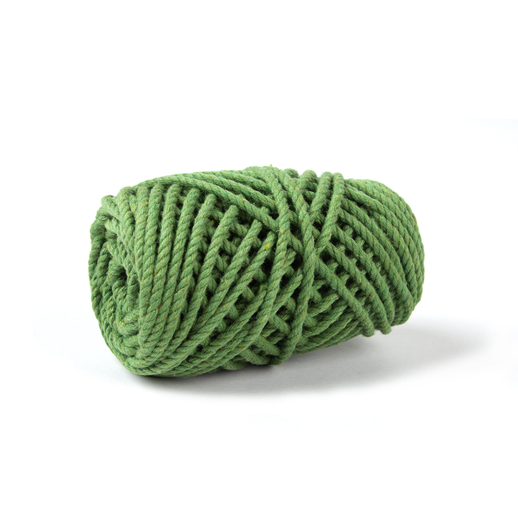 Cotton Twisted Cord Leaf Green 3mm 3Ply 25Mtr Roll