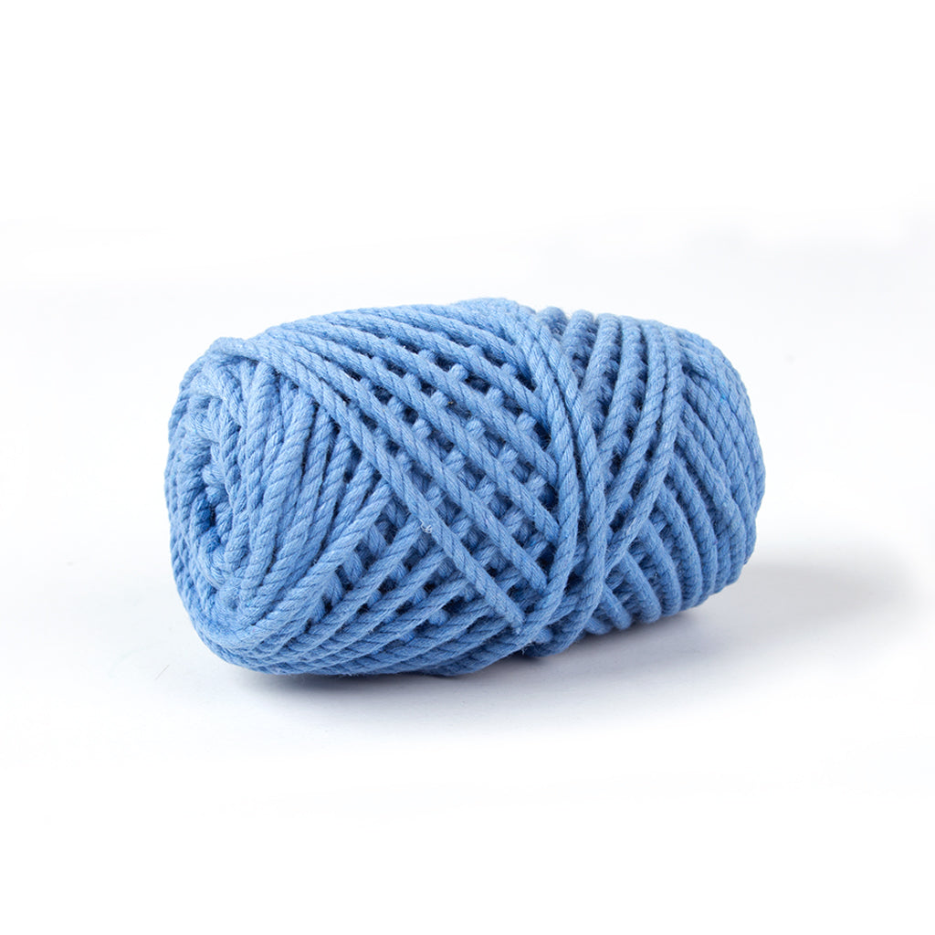 Cotton Twisted Cord Sky Blue 3mm 3Ply 25Mtr Roll