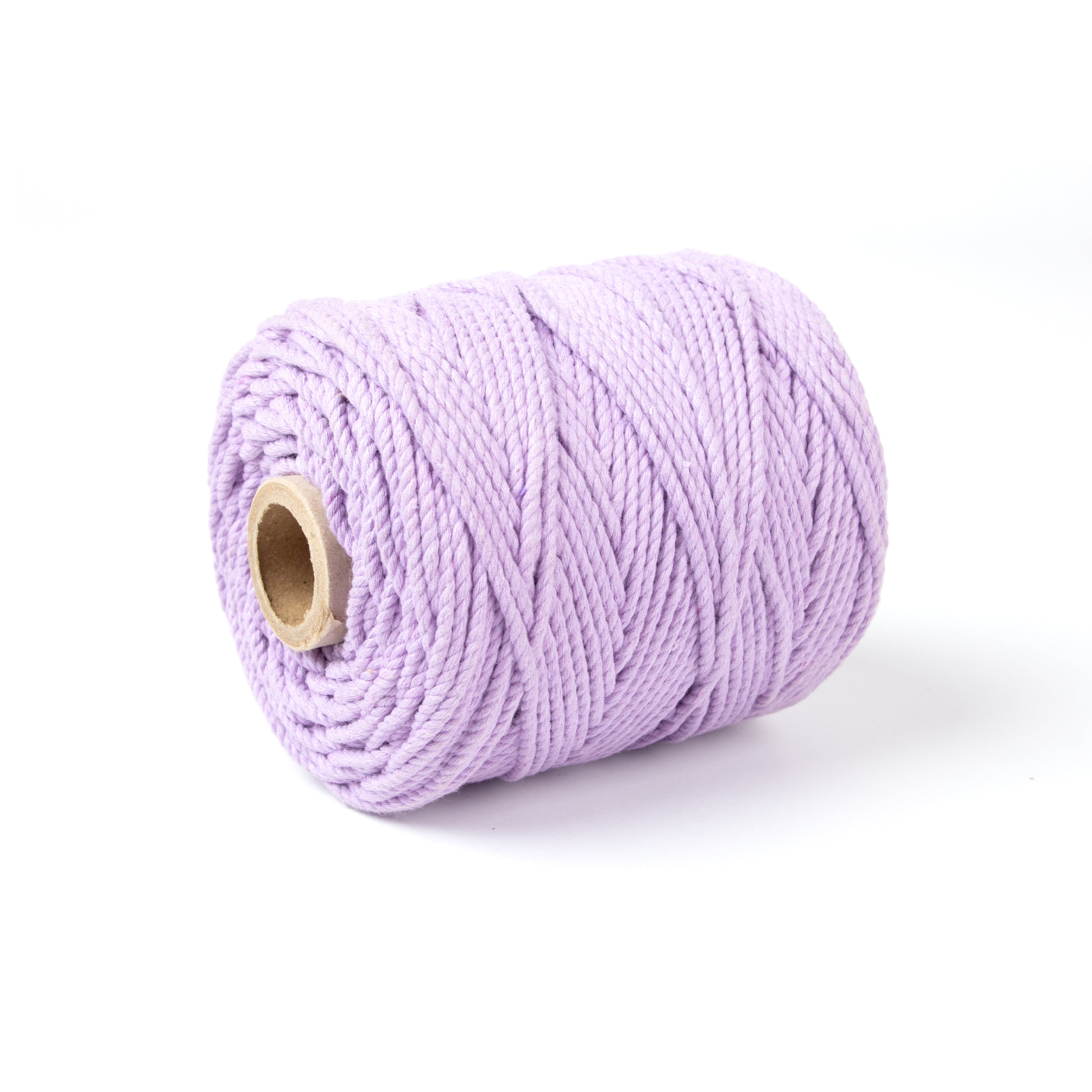 Cotton Twisted Cord Lavender 3mm 3 Ply 500gm Roll