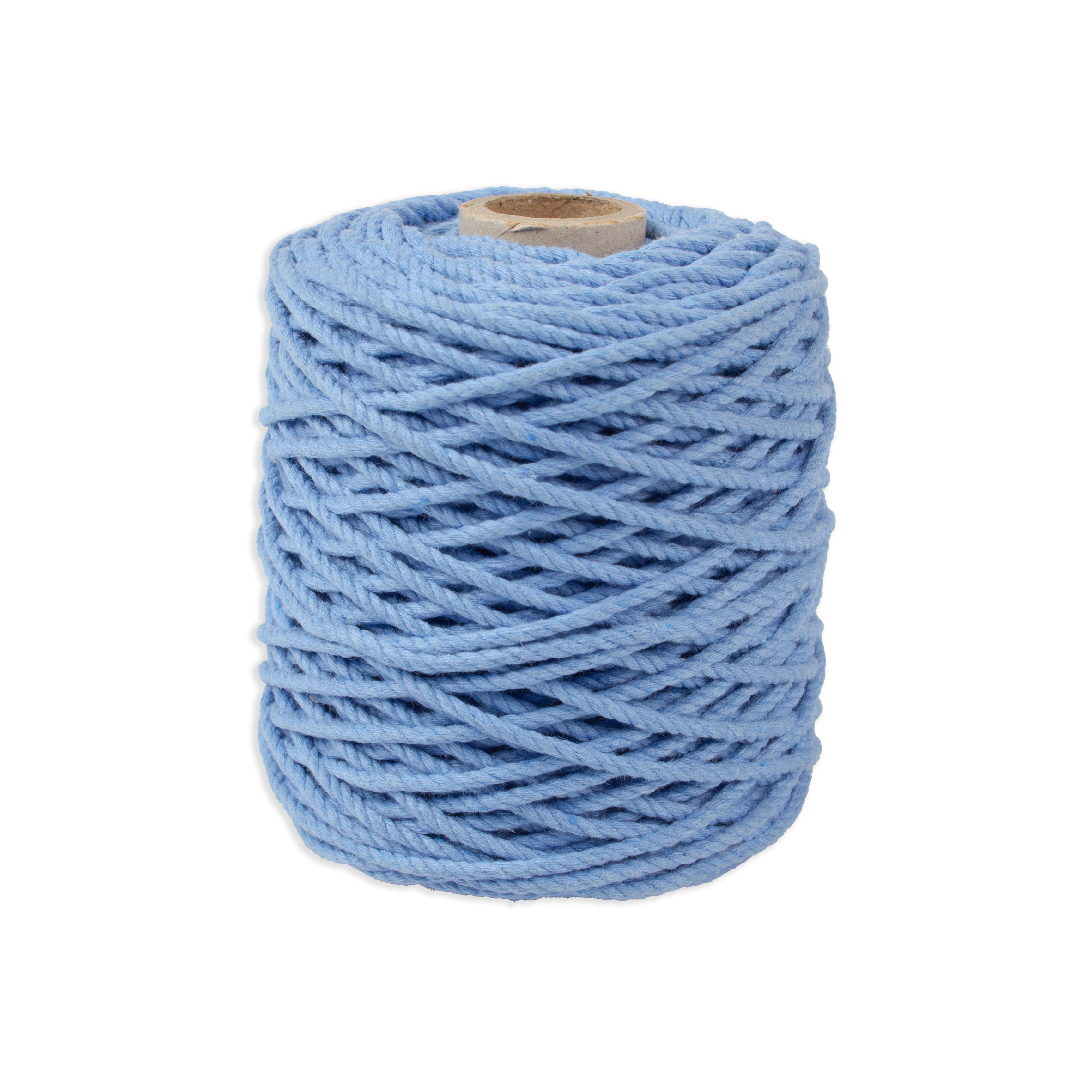 Cotton Twisted Cord Sky Blue 3mm 3 Ply 500gm Roll