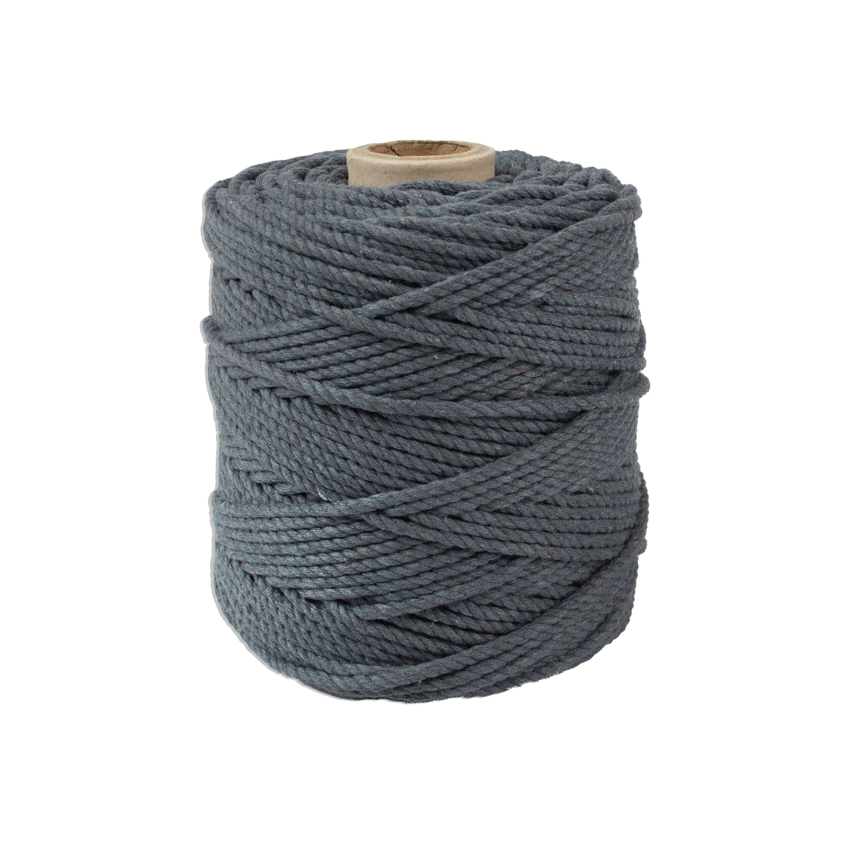 Cotton Twisted Cord Grey 3mm 3 Ply 500gm Roll